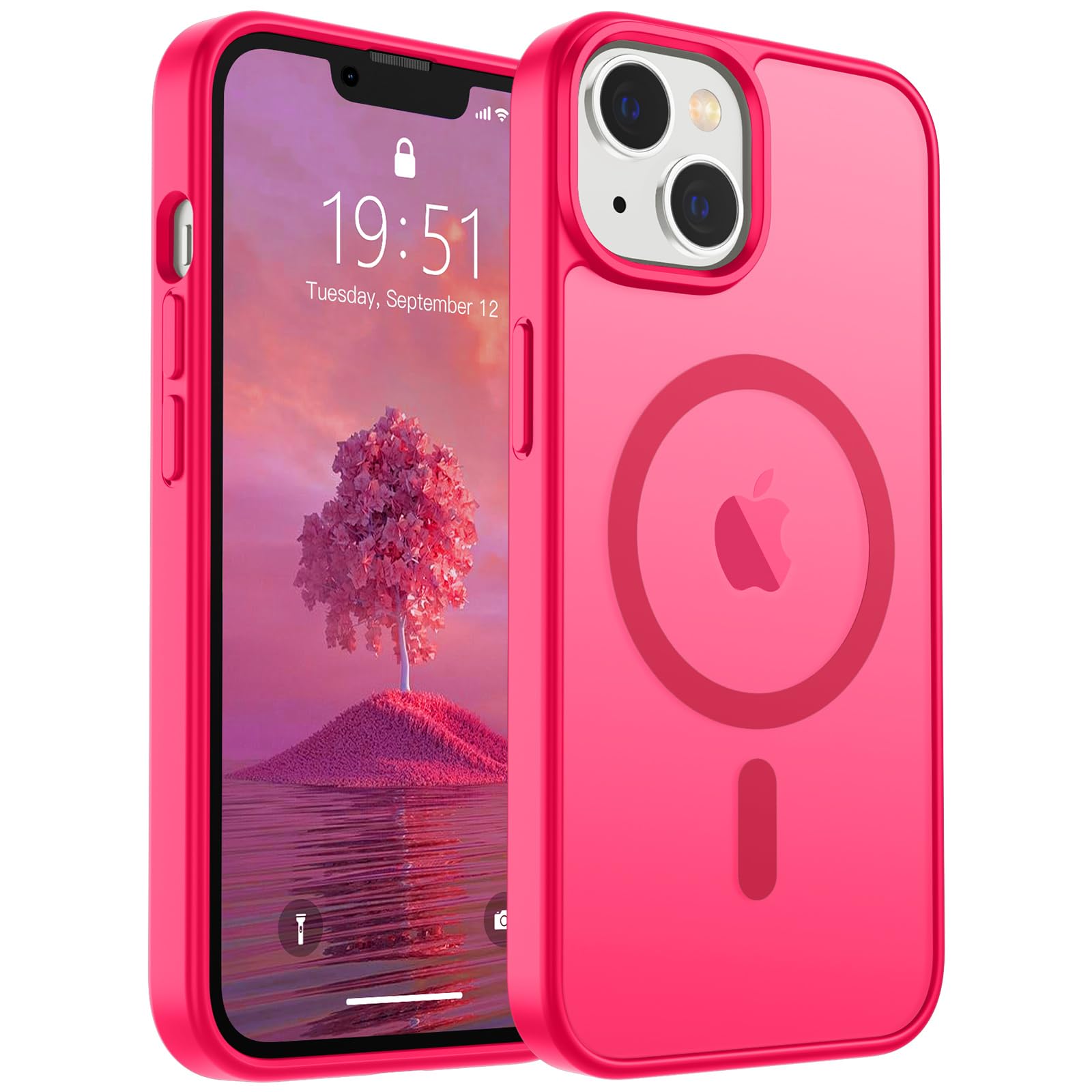 Foto 2 pulgar | Funda Magnética Supfine Para Iphone 14/13 Con Magsafe Hot Pink - Venta Internacional.