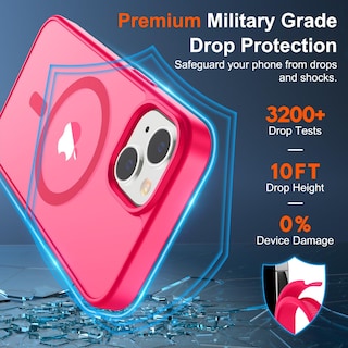 Foto 3 | Funda Magnética Supfine Para Iphone 14/13 Con Magsafe Hot Pink - Venta Internacional.