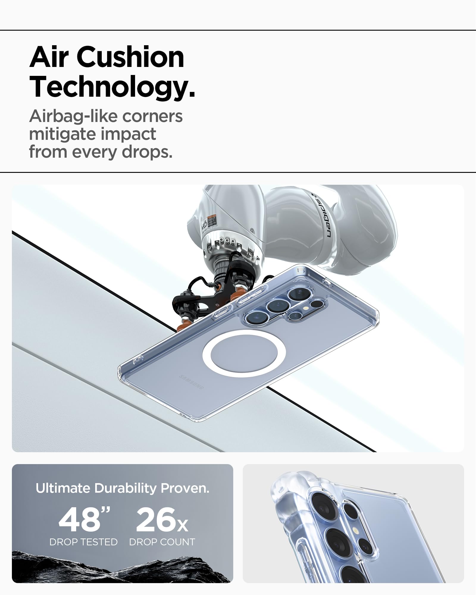 Foto 7 | Funda Spigen Ultra Hybrid Magfit Para El Galaxy S25 Ultra Clear - Venta Internacional.