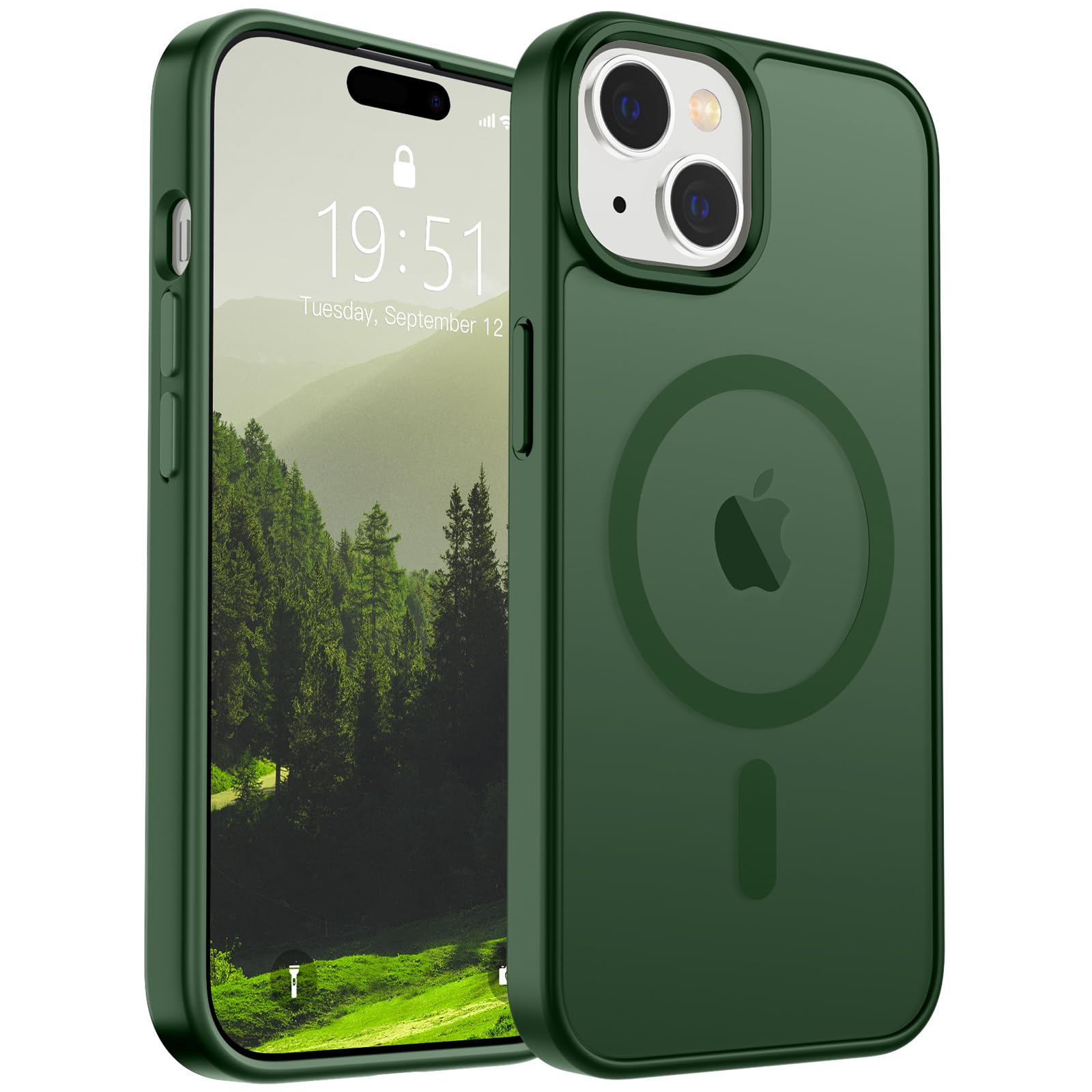 Foto 1 | Funda Magnética Supfine Para Iphone 15 Con Magsafe Deep Green - Venta Internacional.