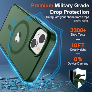 Foto 3 | Funda Magnética Supfine Para Iphone 15 Con Magsafe Deep Green - Venta Internacional.