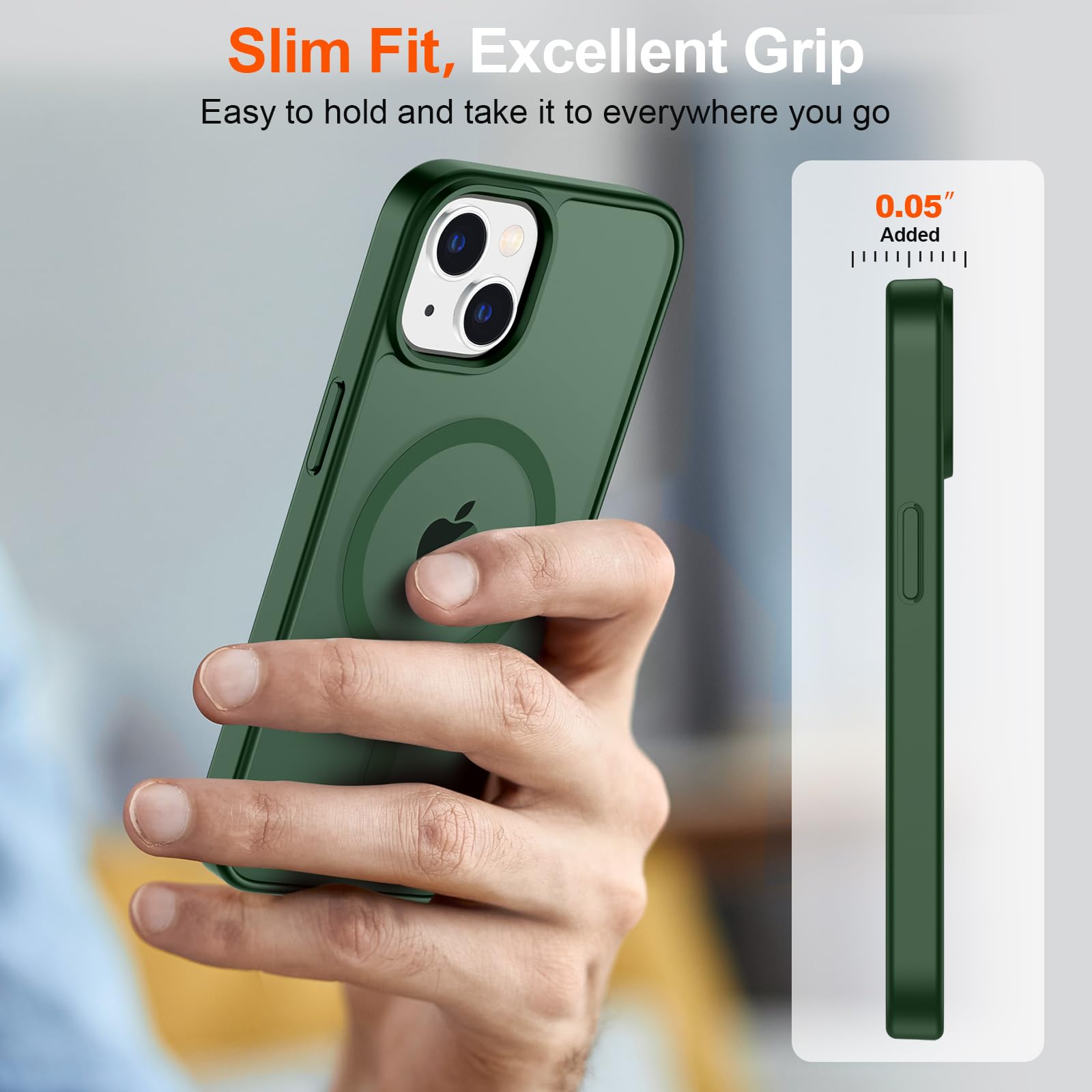 Foto 7 | Funda Magnética Supfine Para Iphone 15 Con Magsafe Deep Green - Venta Internacional.