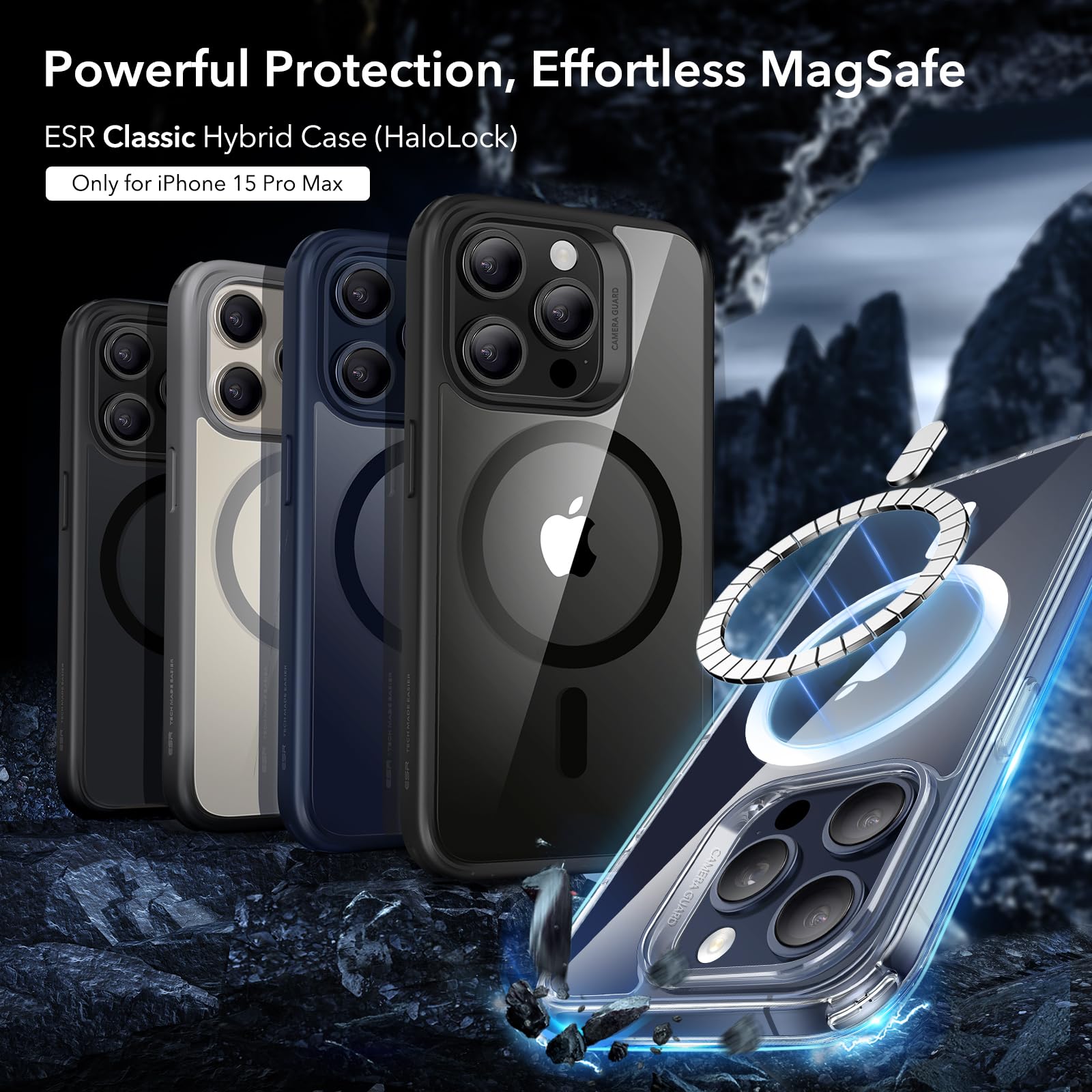 Foto 3 pulgar | Funda De Teléfono Esr Para Iphone 15 Pro Max Con Magsafe, Resistente Al Amarillo - Venta Internacional.