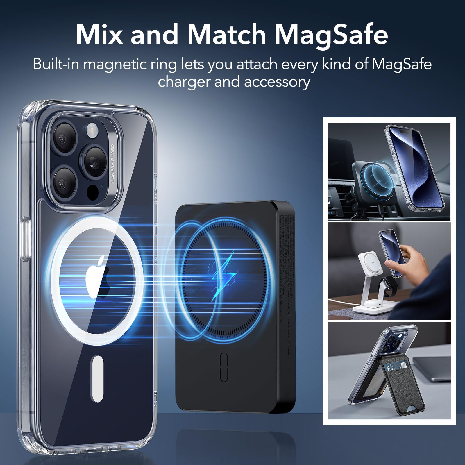 Foto 6 pulgar | Funda De Teléfono Esr Para Iphone 15 Pro Max Con Magsafe, Resistente Al Amarillo - Venta Internacional.
