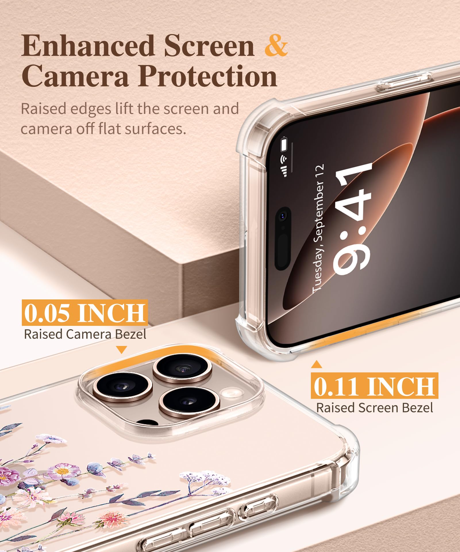 Foto 8 pulgar | Funda De Teléfono Gviewin Para Iphone 16 Pro Con Protector De Pantalla De 6.3 Pulgadas - Venta Internacional.