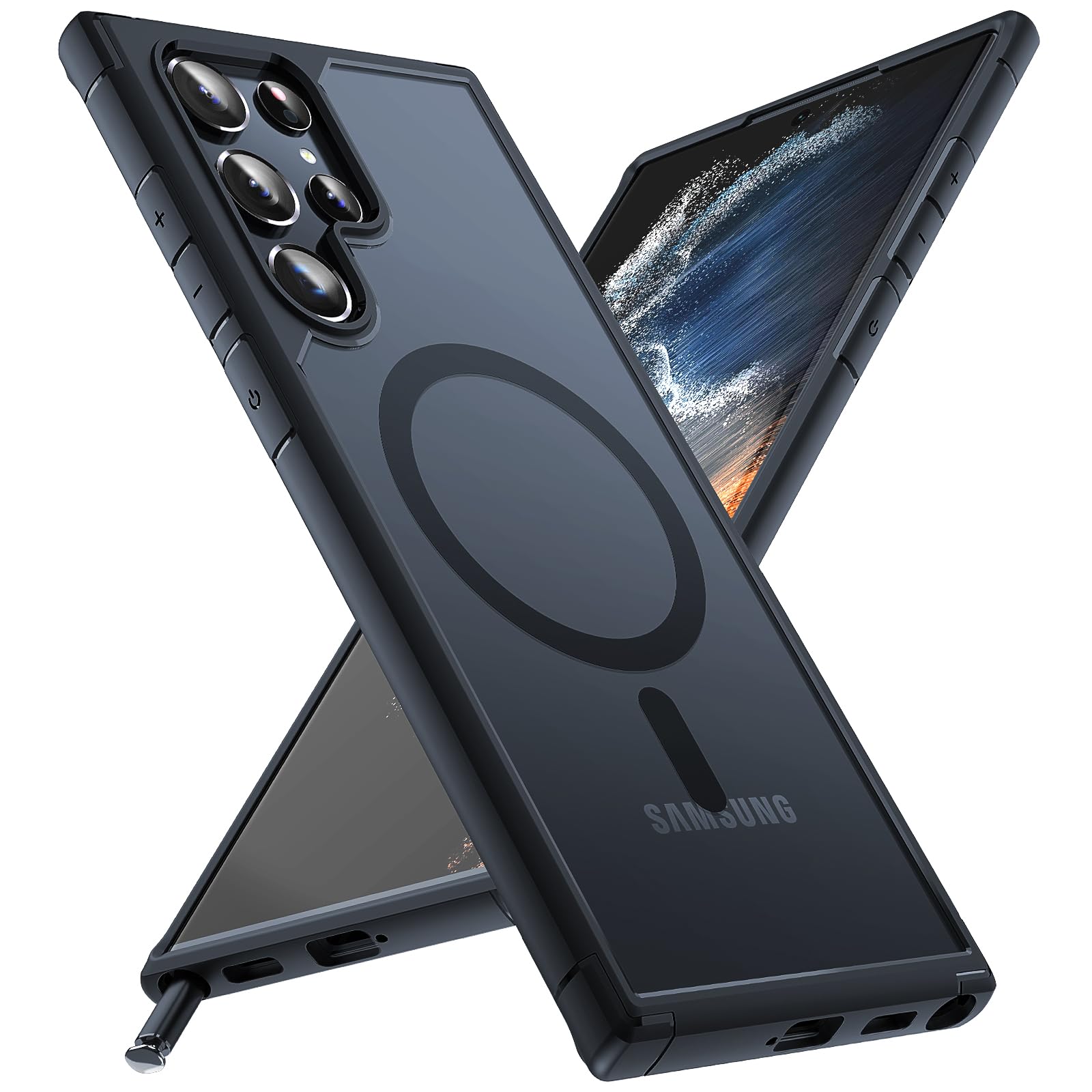 Funda Tocol Para Samsung Galaxy S22 Ultramagnética Negra - Venta Internacional.