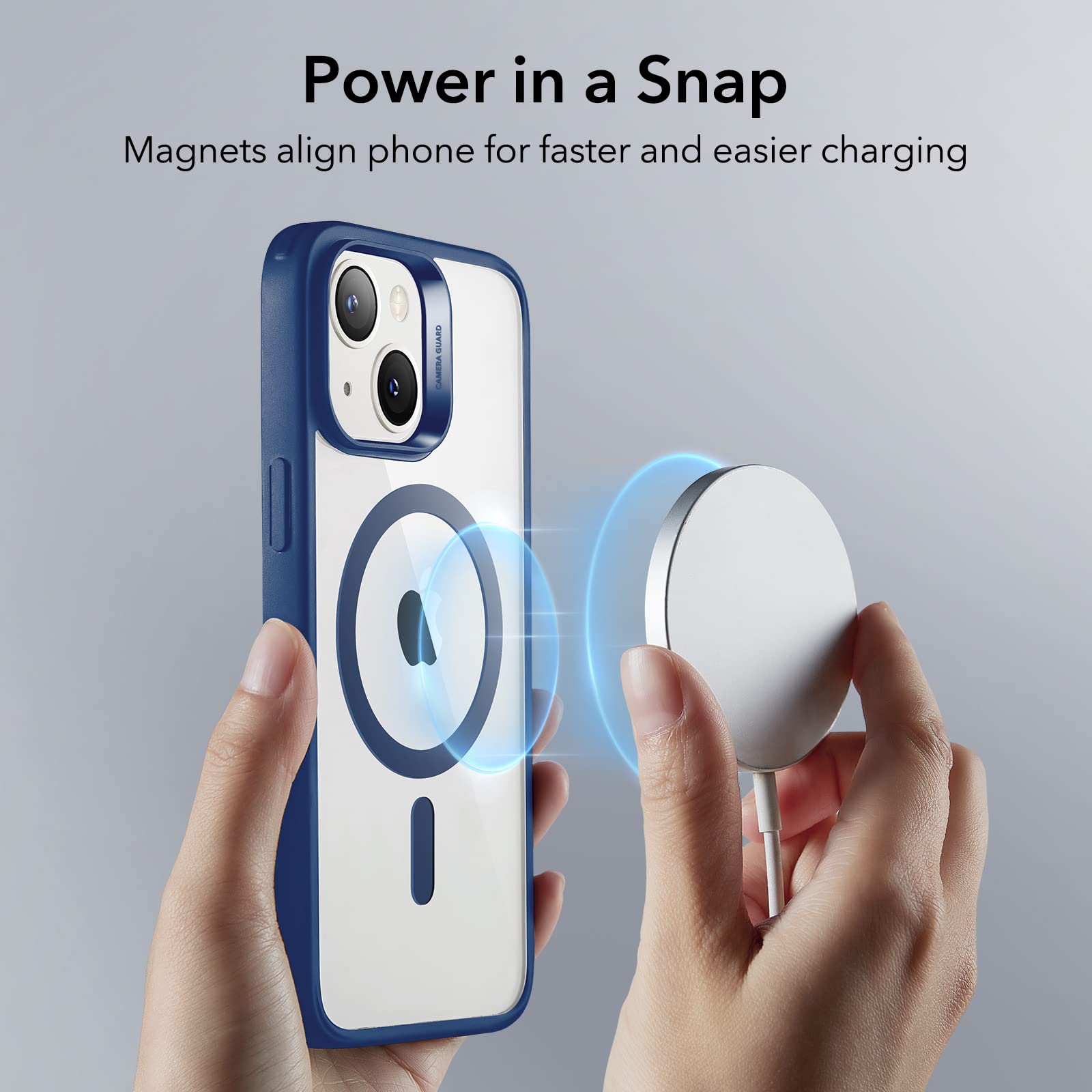 Foto 5 pulgar | Funda Esr Para Iphone 14/13 Con Magsafe, Azul Transparente - Venta Internacional.
