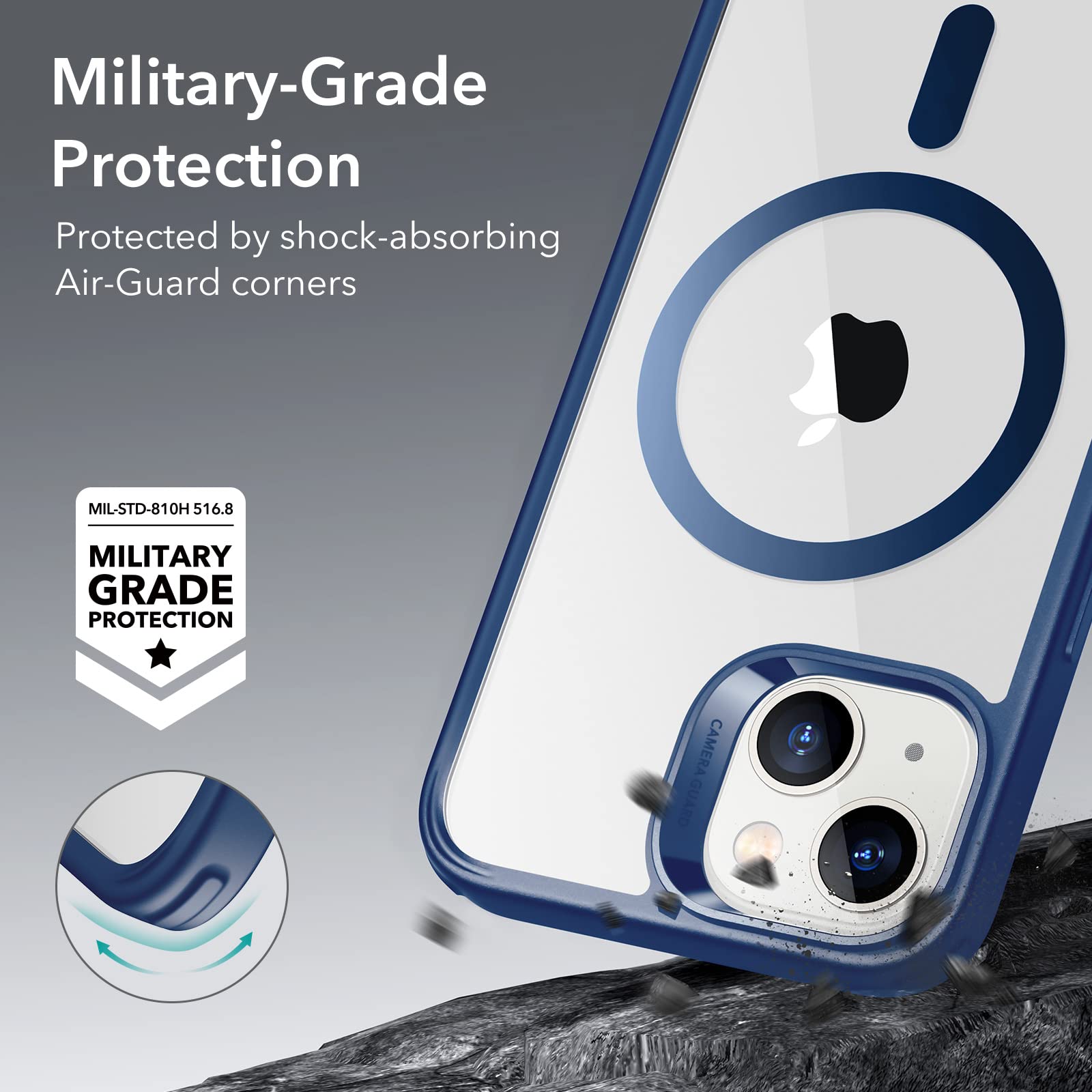 Foto 6 pulgar | Funda Esr Para Iphone 14/13 Con Magsafe, Azul Transparente - Venta Internacional.