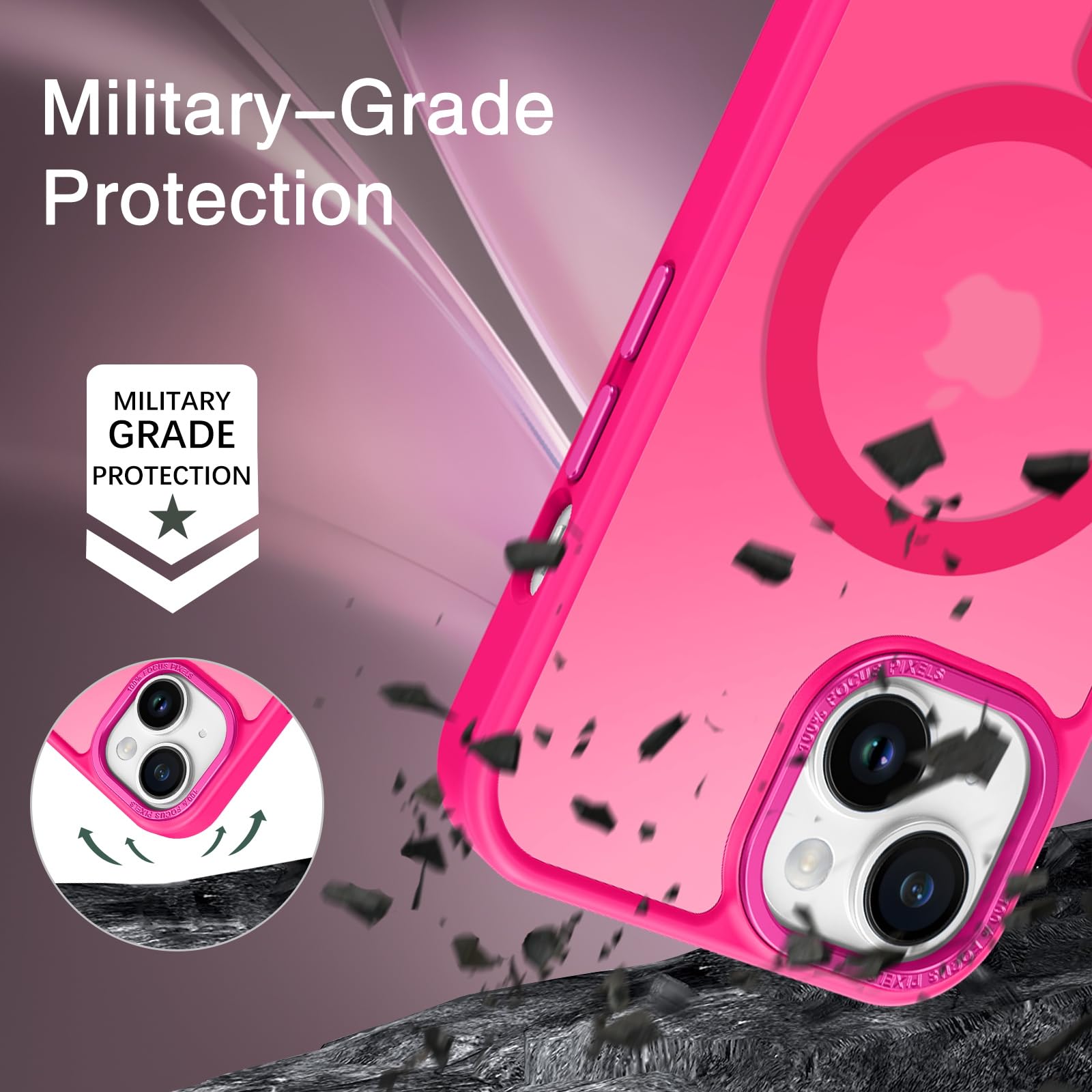 Foto 3 pulgar | Funda Magnética Bentoben Para Iphone 15 6.1 Rosa Intenso - Venta Internacional.