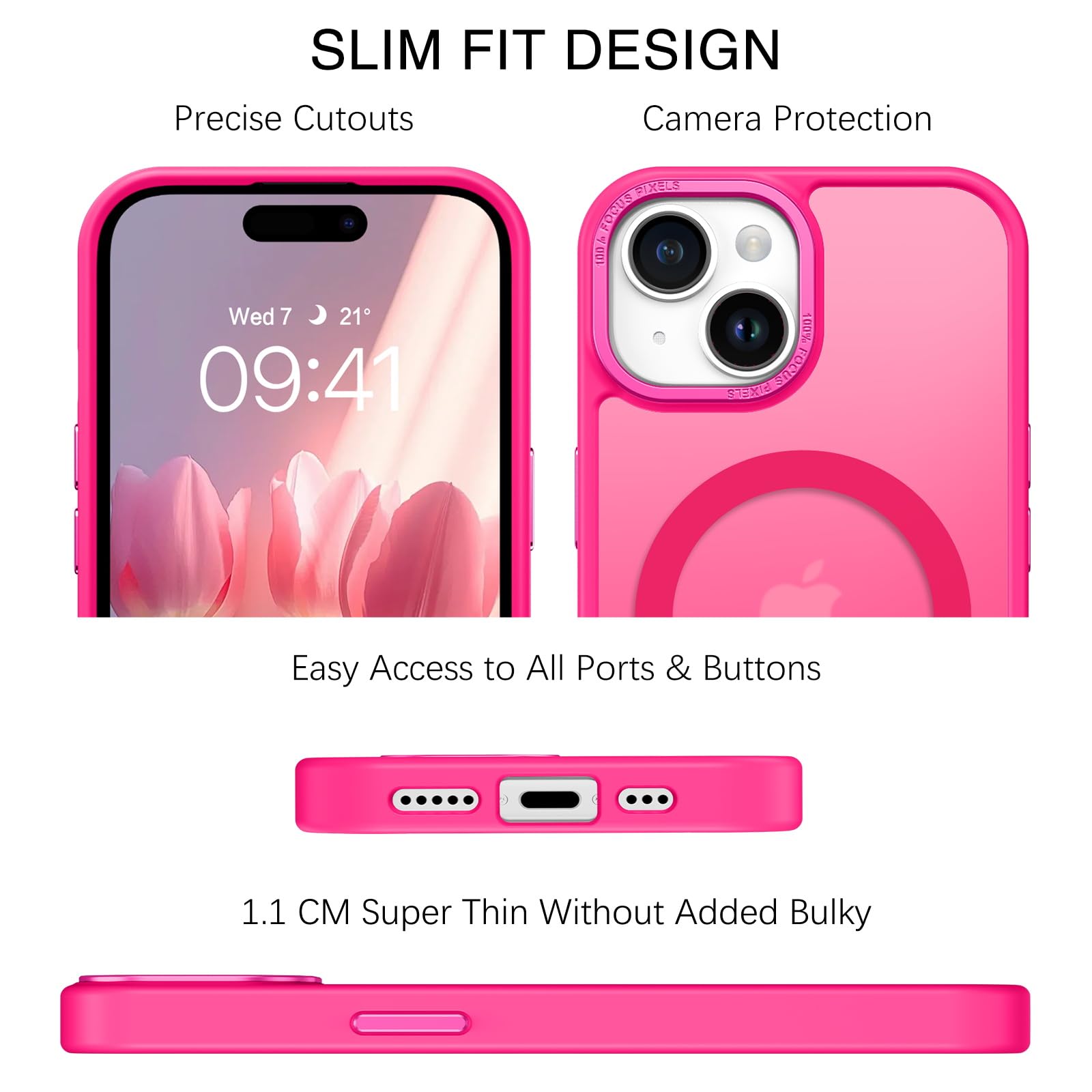Foto 8 pulgar | Funda Magnética Bentoben Para Iphone 15 6.1 Rosa Intenso - Venta Internacional.
