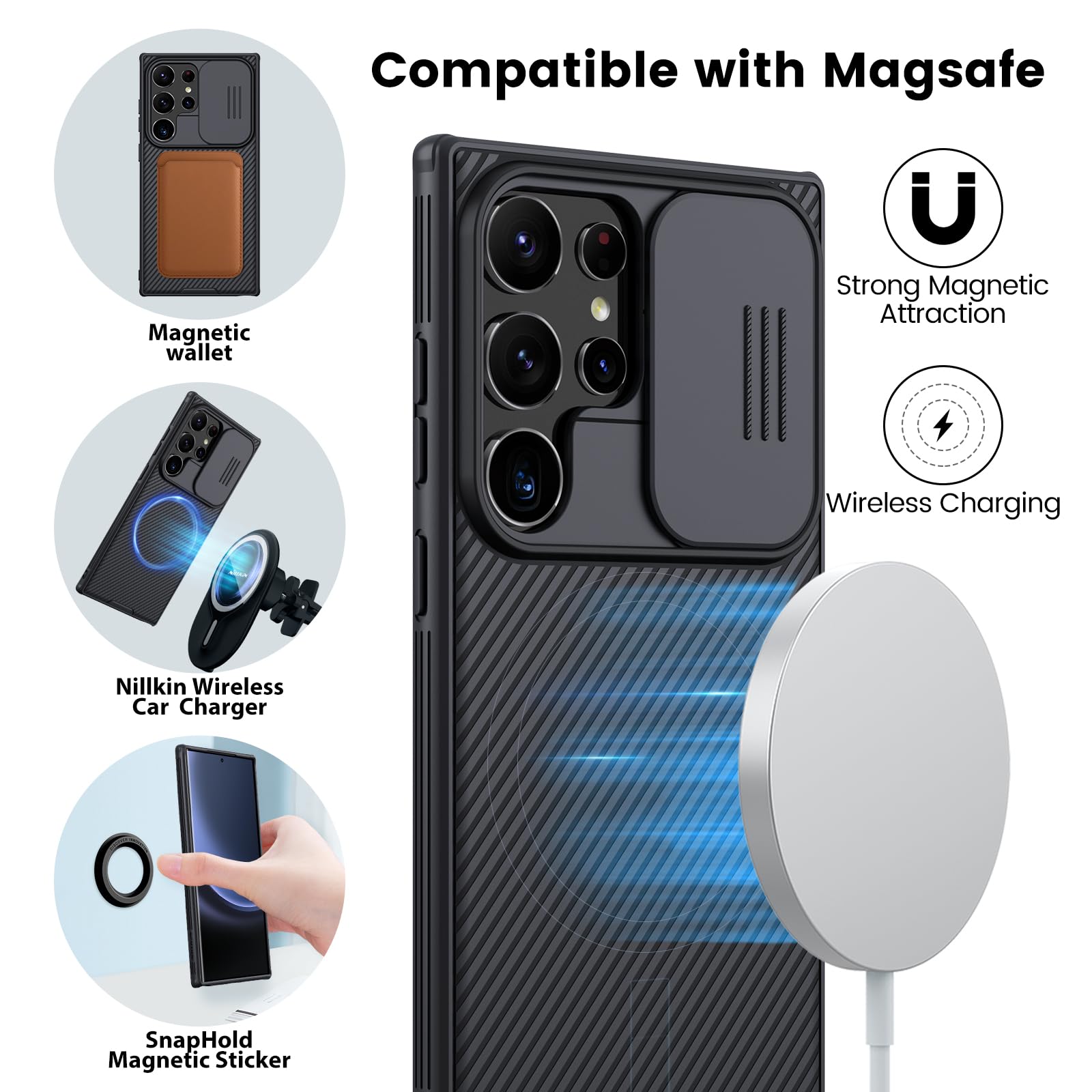 Foto 3 pulgar | Funda De Teléfono Nillkin Camshield Pro Para Samsung Galaxy S24 Ultra - Venta Internacional.