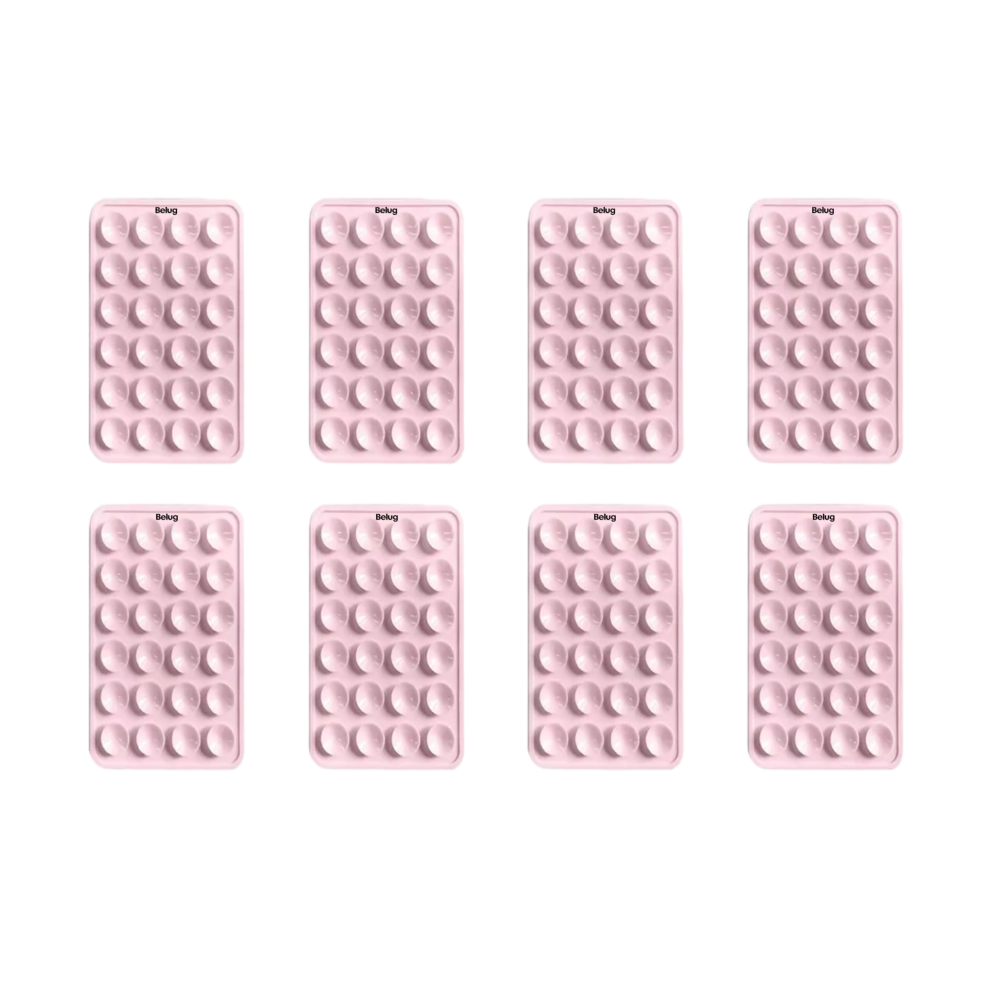 Funda Ventosa De Silicona Soporte Para Celular 8 Pzs Belug Rosa