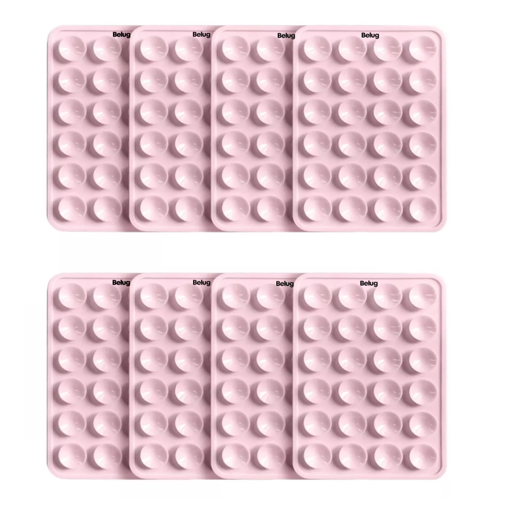 Foto 3 pulgar | Funda Ventosa De Silicona Soporte Para Celular 8 Pzs Belug Rosa