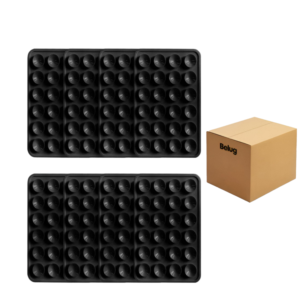 Funda Ventosa De Silicona Soporte Teléfono Para Celular 8 Pzs Belug Negro