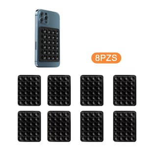 Foto 3 | Funda Ventosa De Silicona Soporte Teléfono Para Celular 8 Pzs Belug Negro
