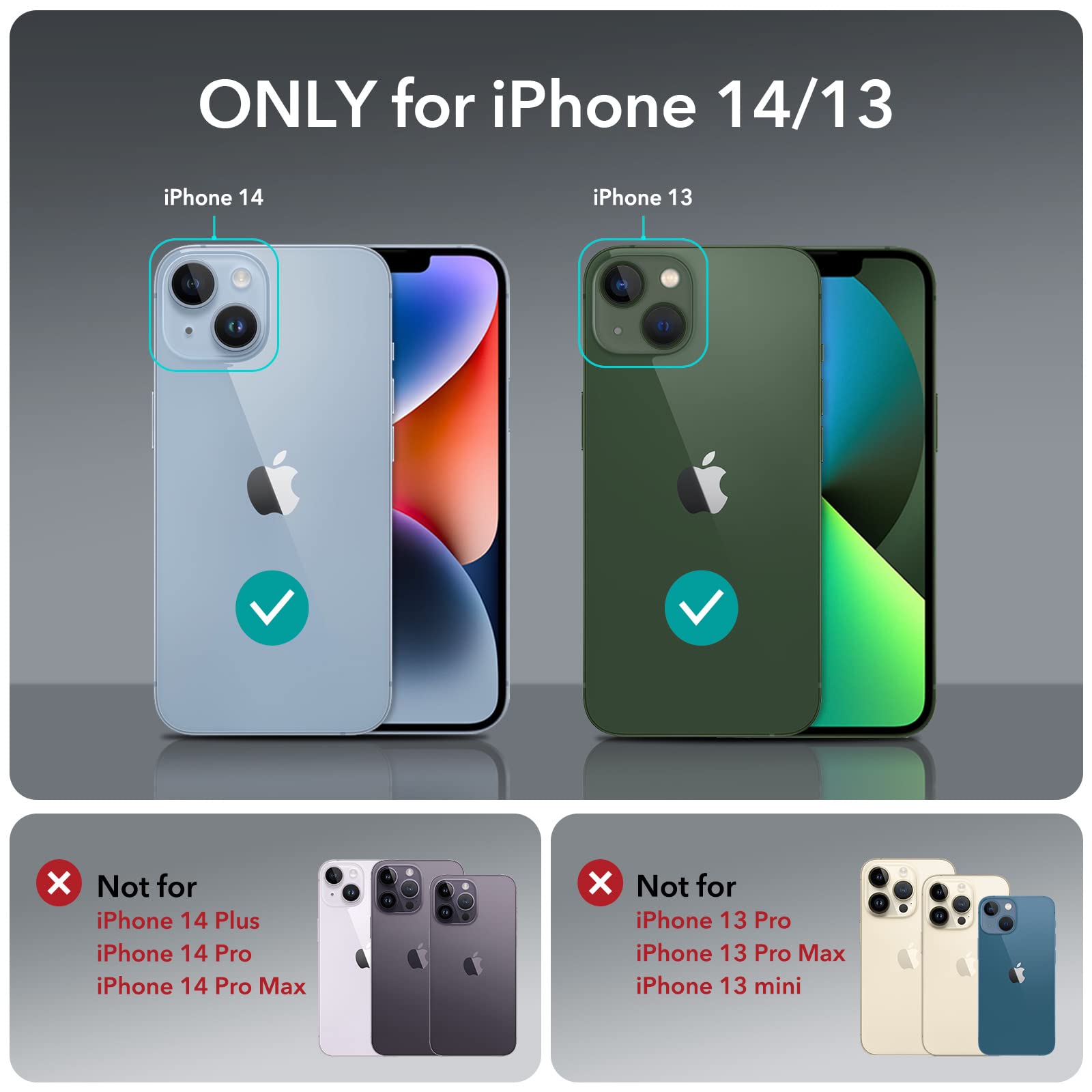 Foto 2 | Funda Esr Para Iphone 14/13 Con Magsafe, Negra A Prueba De Golpes - Venta Internacional.