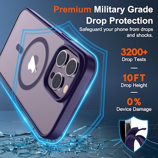 Foto 3 | Funda Magnética Supfine Para Iphone 14 Pro Max, Color Morado Oscuro - Venta Internacional.