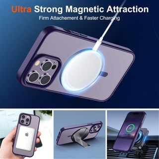 Foto 5 | Funda Magnética Supfine Para Iphone 14 Pro Max, Color Morado Oscuro - Venta Internacional.