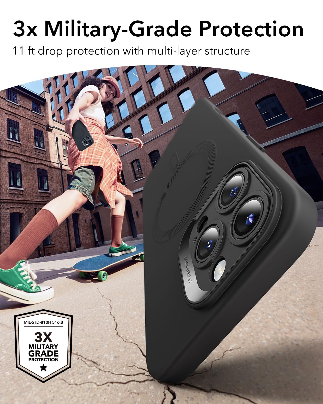 Foto 3 | Funda De Teléfono Esr Para Iphone 16 Pro Max Con Magsafe Black - Venta Internacional.