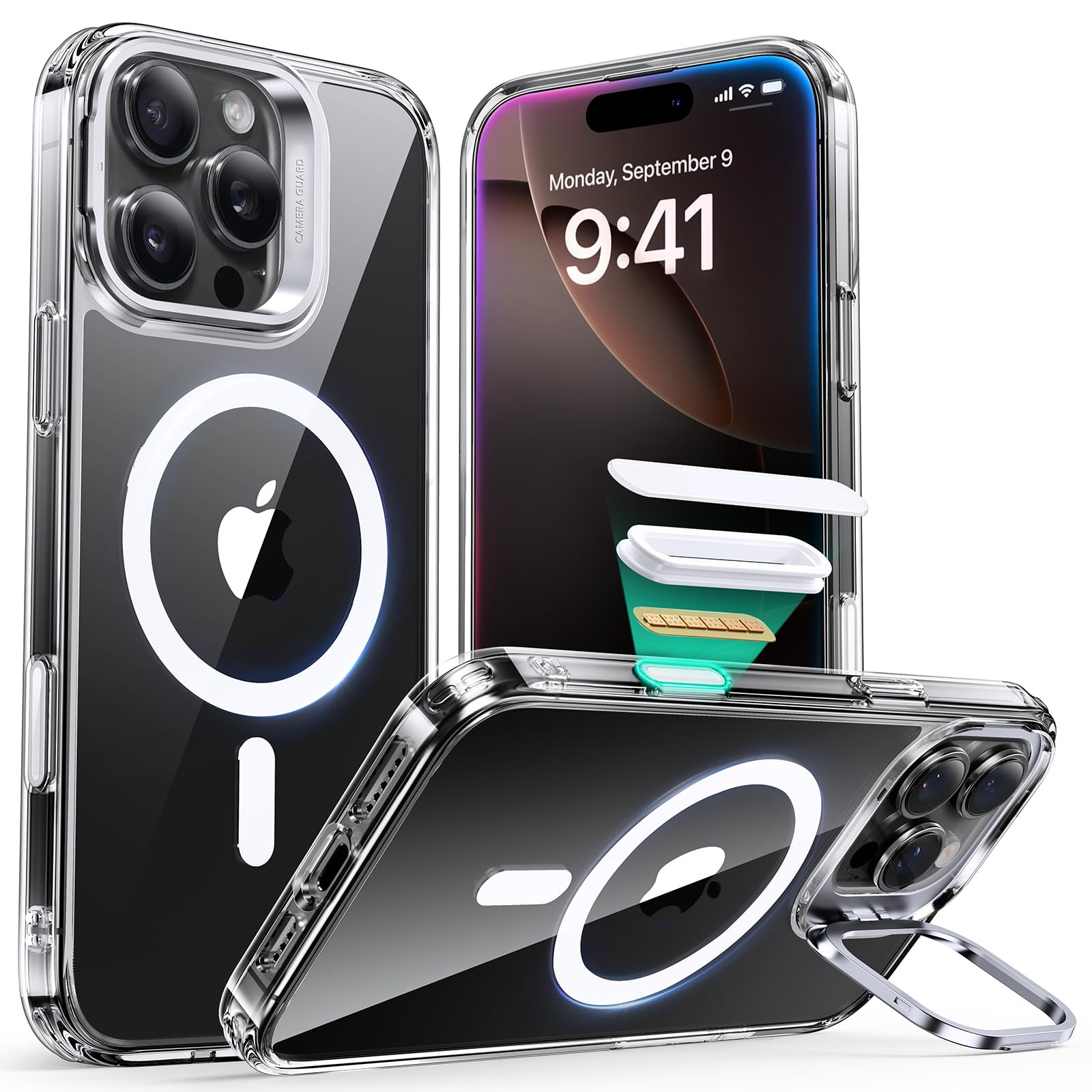 Foto 2 pulgar | Funda De Teléfono Esr Para Iphone 16 Pro Con Control De Cámara Magsafe Clear - Venta Internacional.
