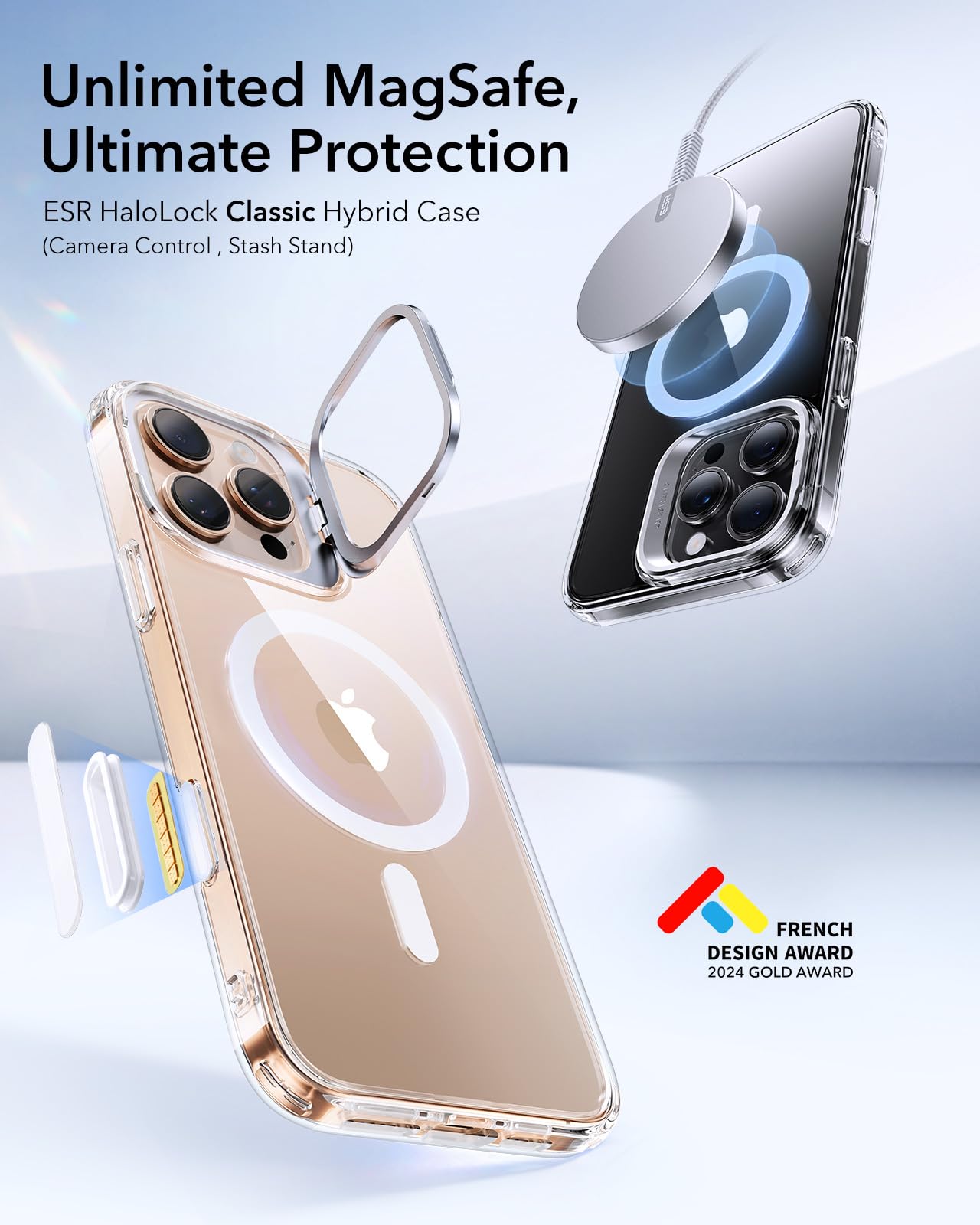 Foto 4 pulgar | Funda De Teléfono Esr Para Iphone 16 Pro Con Control De Cámara Magsafe Clear - Venta Internacional.