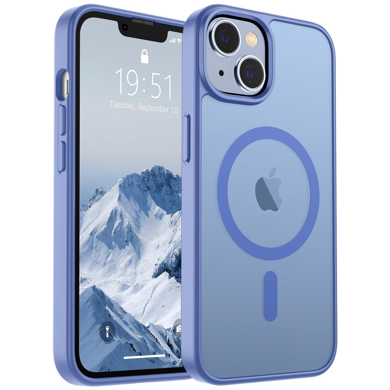 Funda Magnética Supfine Para Iphone 14/13 Con Magsafe, Azul Y Morado - Venta Internacional.