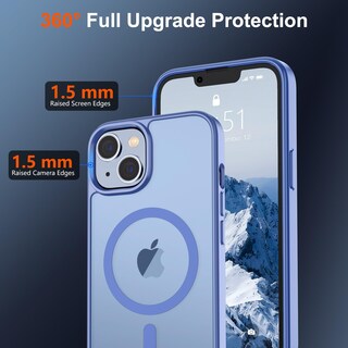 Foto 4 | Funda Magnética Supfine Para Iphone 14/13 Con Magsafe, Azul Y Morado - Venta Internacional.