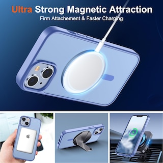 Foto 5 | Funda Magnética Supfine Para Iphone 14/13 Con Magsafe, Azul Y Morado - Venta Internacional.