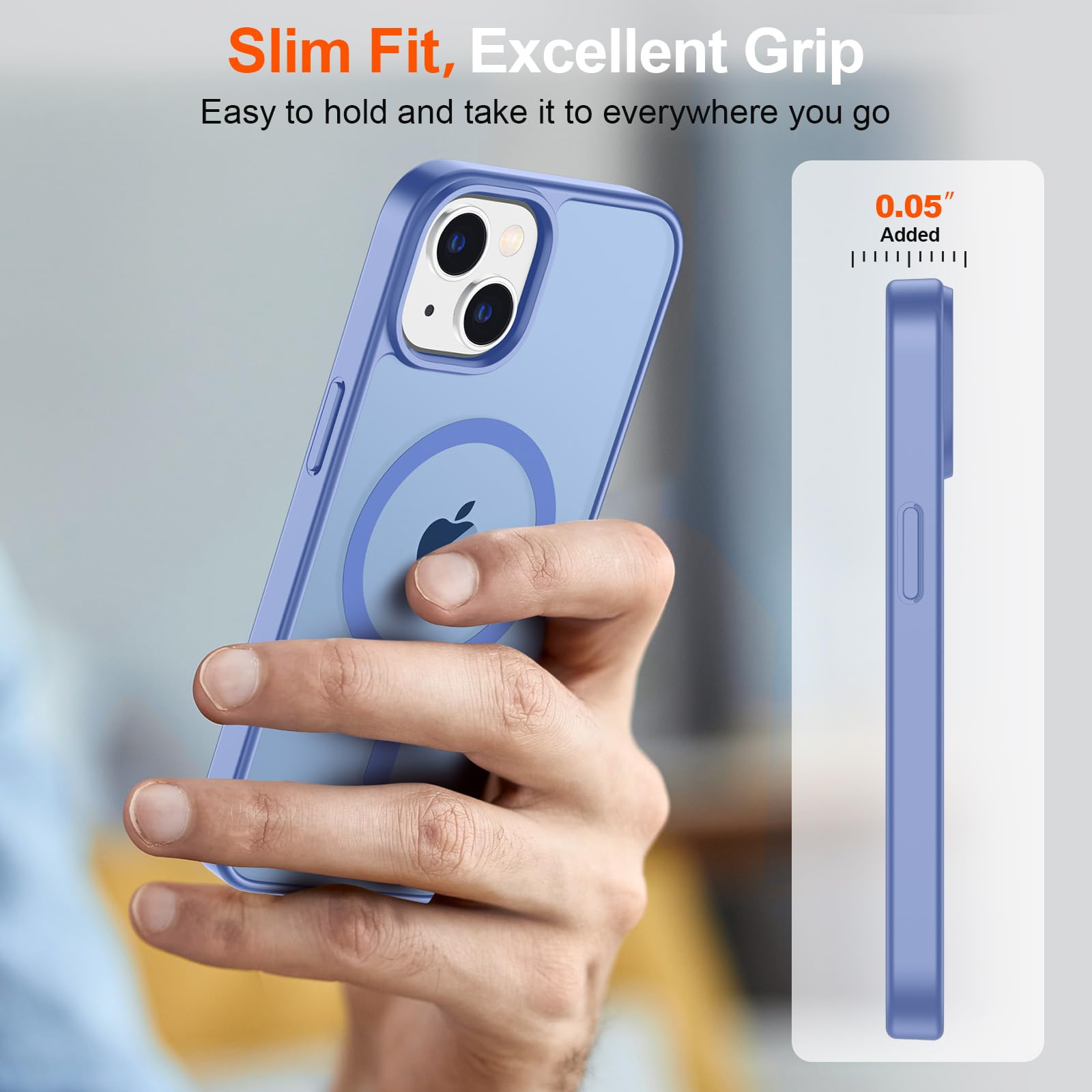 Foto 8 pulgar | Funda Magnética Supfine Para Iphone 14/13 Con Magsafe, Azul Y Morado - Venta Internacional.