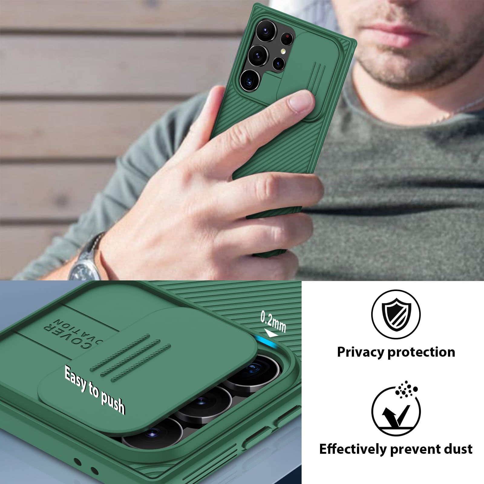 Foto 4 pulgar | Funda De Teléfono Nillkin Camshield Pro Para Samsung Galaxy S24 Ultra - Venta Internacional.