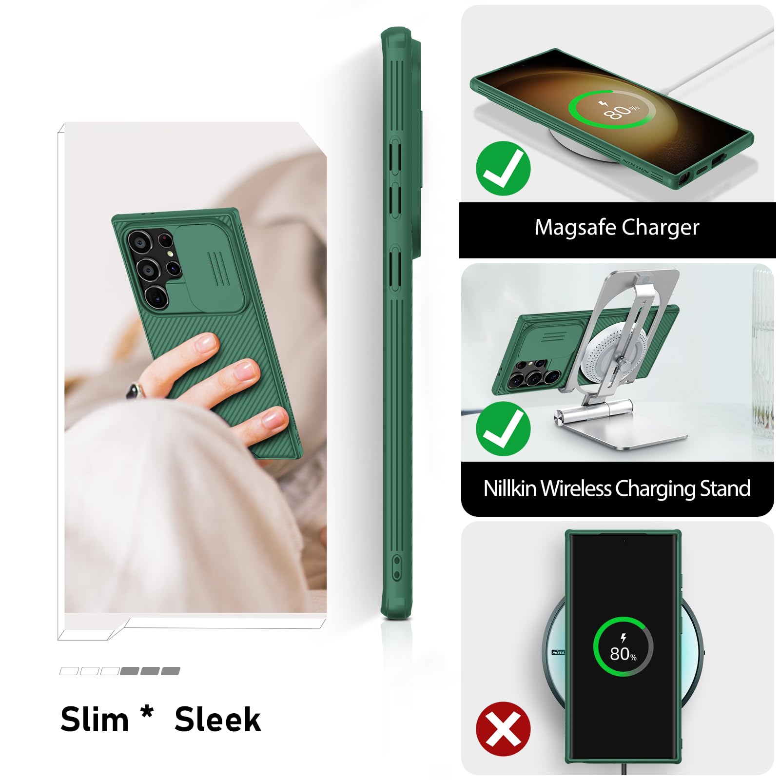 Foto 6 pulgar | Funda De Teléfono Nillkin Camshield Pro Para Samsung Galaxy S24 Ultra - Venta Internacional.