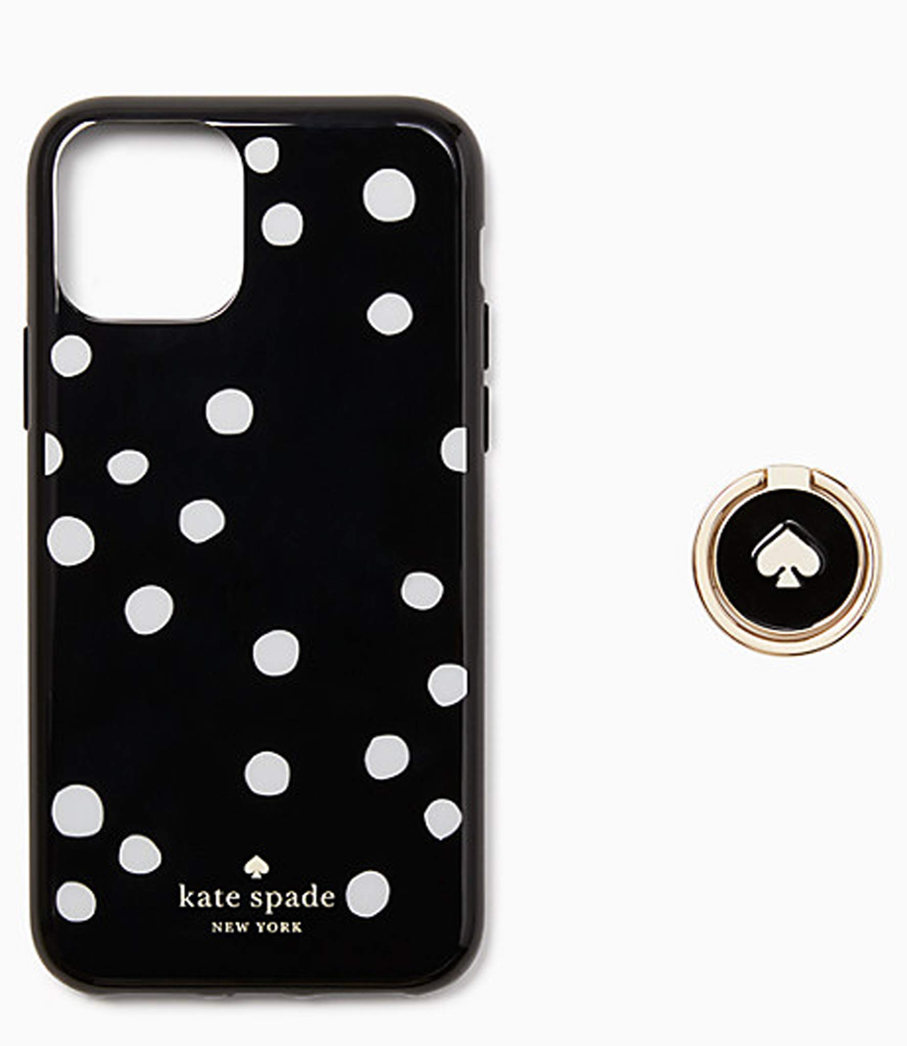 Foto 2 pulgar | Funda De Teléfono Kate Spade New York Ring & Dot Resin Con Soporte Para Iphone 11 Pro - Venta Internacional.