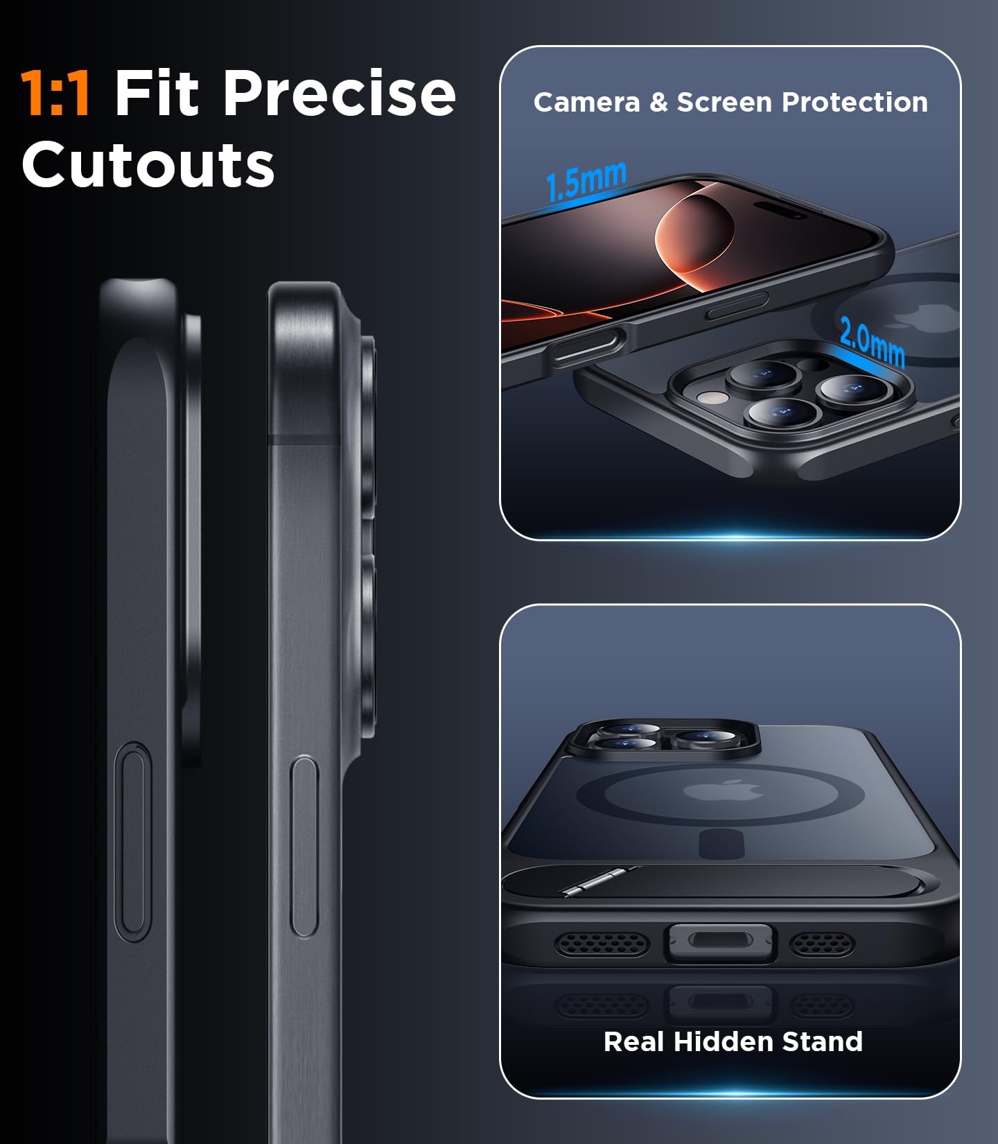 Foto 7 pulgar | Funda De Teléfono Temdan Magnetic Compatible Con Iphone 16 Pro Max - Venta Internacional.