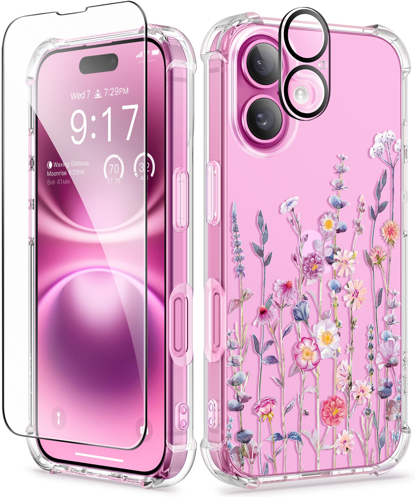 Foto 2 pulgar | Funda De Teléfono Gviewin Para Iphone 16 Plus 6.7 Con Protector - Venta Internacional.