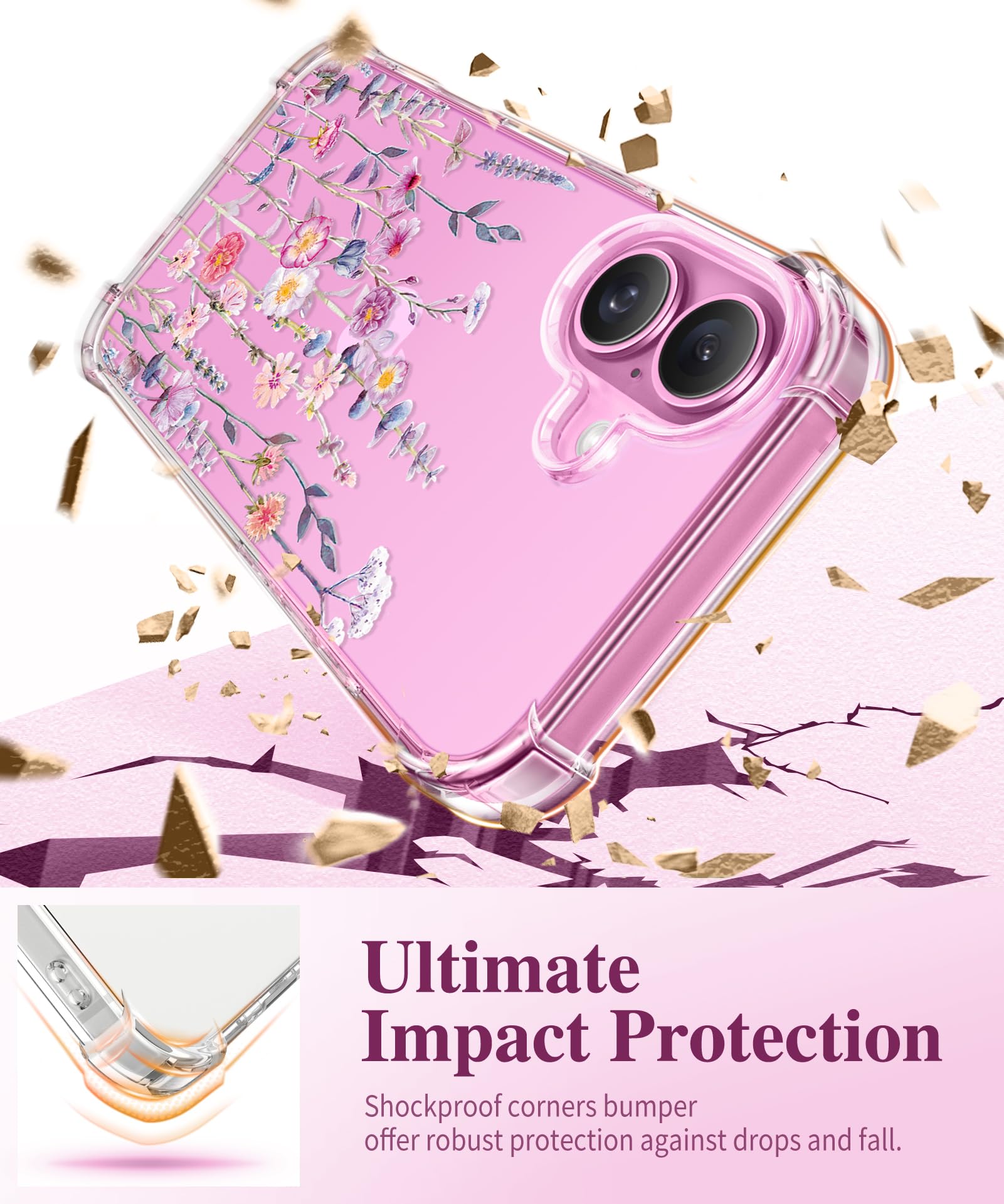 Foto 5 pulgar | Funda De Teléfono Gviewin Para Iphone 16 Plus 6.7 Con Protector - Venta Internacional.