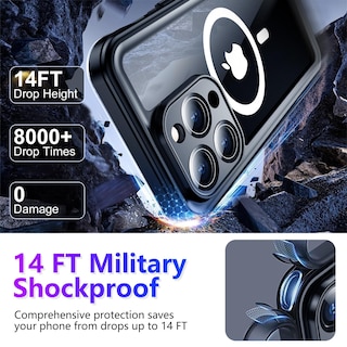 Foto 4 | Funda Impermeable Temdan Compatible Con Iphone 14 Pro Max - Venta Internacional.