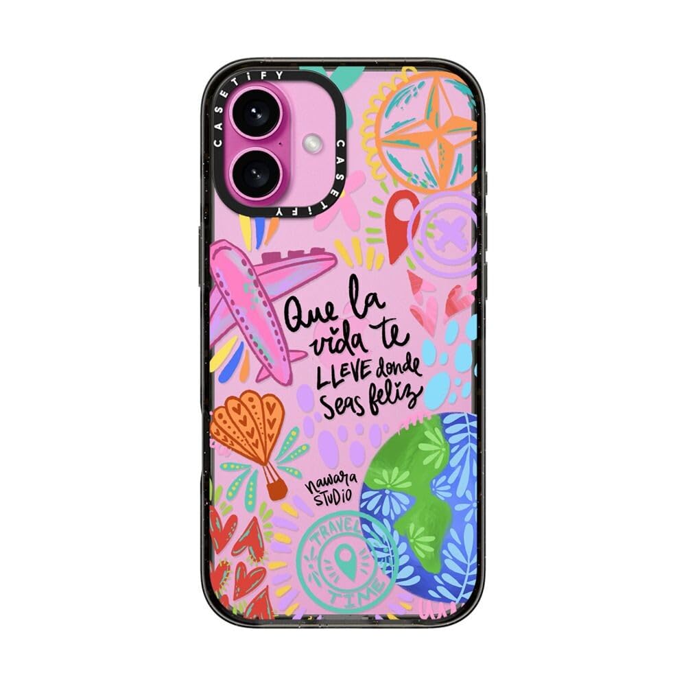 Foto 3 pulgar | Funda De Teléfono Casetify Impact Para Iphone 16 Plus Ser Feliz - Venta Internacional.