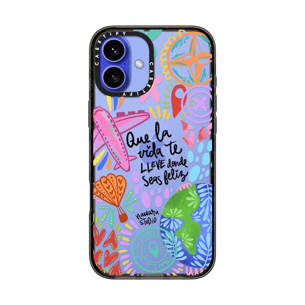 Foto 4 pulgar | Funda De Teléfono Casetify Impact Para Iphone 16 Plus Ser Feliz - Venta Internacional.