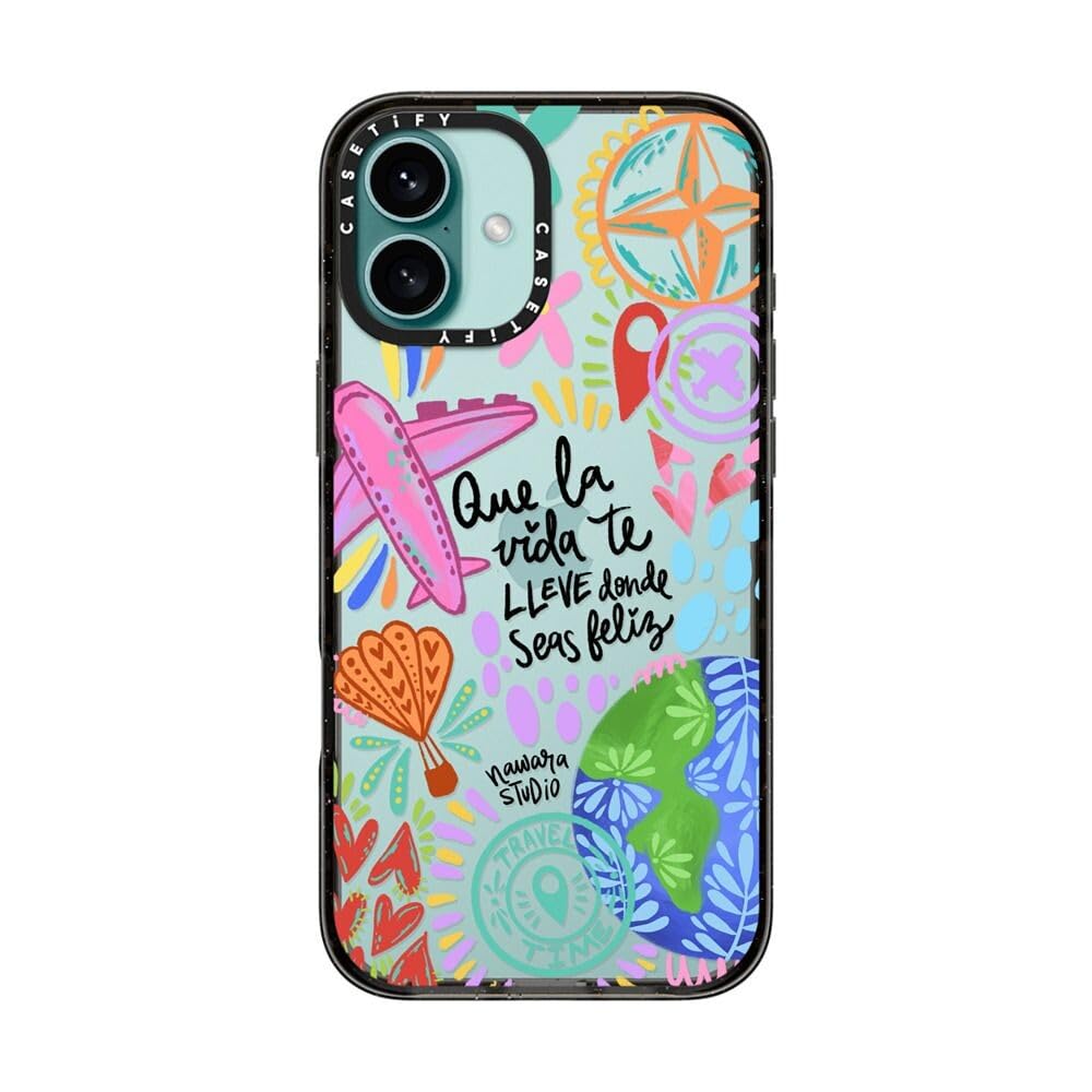 Foto 5 pulgar | Funda De Teléfono Casetify Impact Para Iphone 16 Plus Ser Feliz - Venta Internacional.