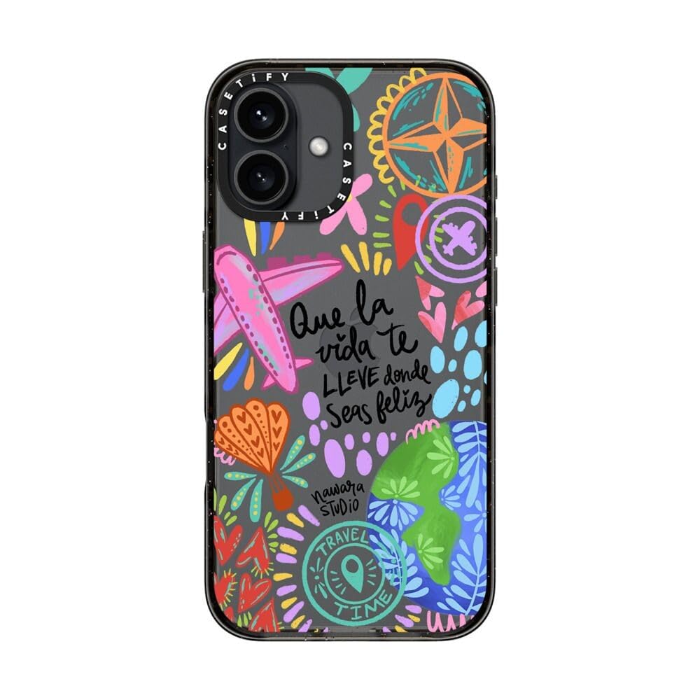 Foto 6 pulgar | Funda De Teléfono Casetify Impact Para Iphone 16 Plus Ser Feliz - Venta Internacional.