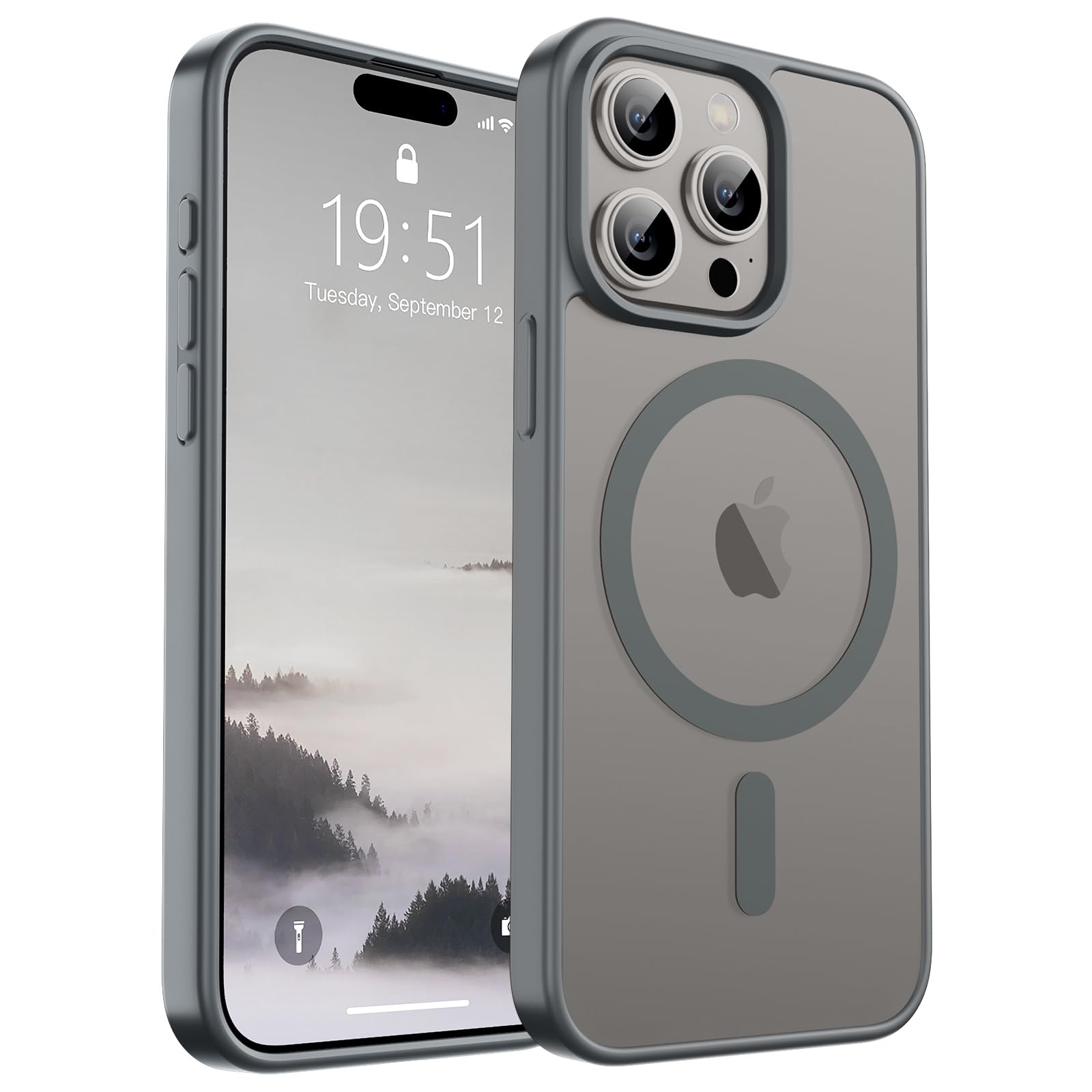 Foto 1 | Funda Magnética Supfine Para Iphone 15 Pro Max Gris - Venta Internacional.