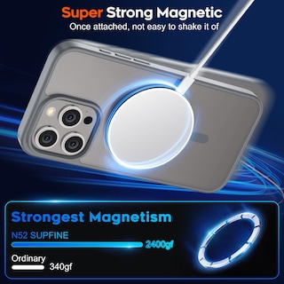 Foto 5 | Funda Magnética Supfine Para Iphone 15 Pro Max Gris - Venta Internacional.