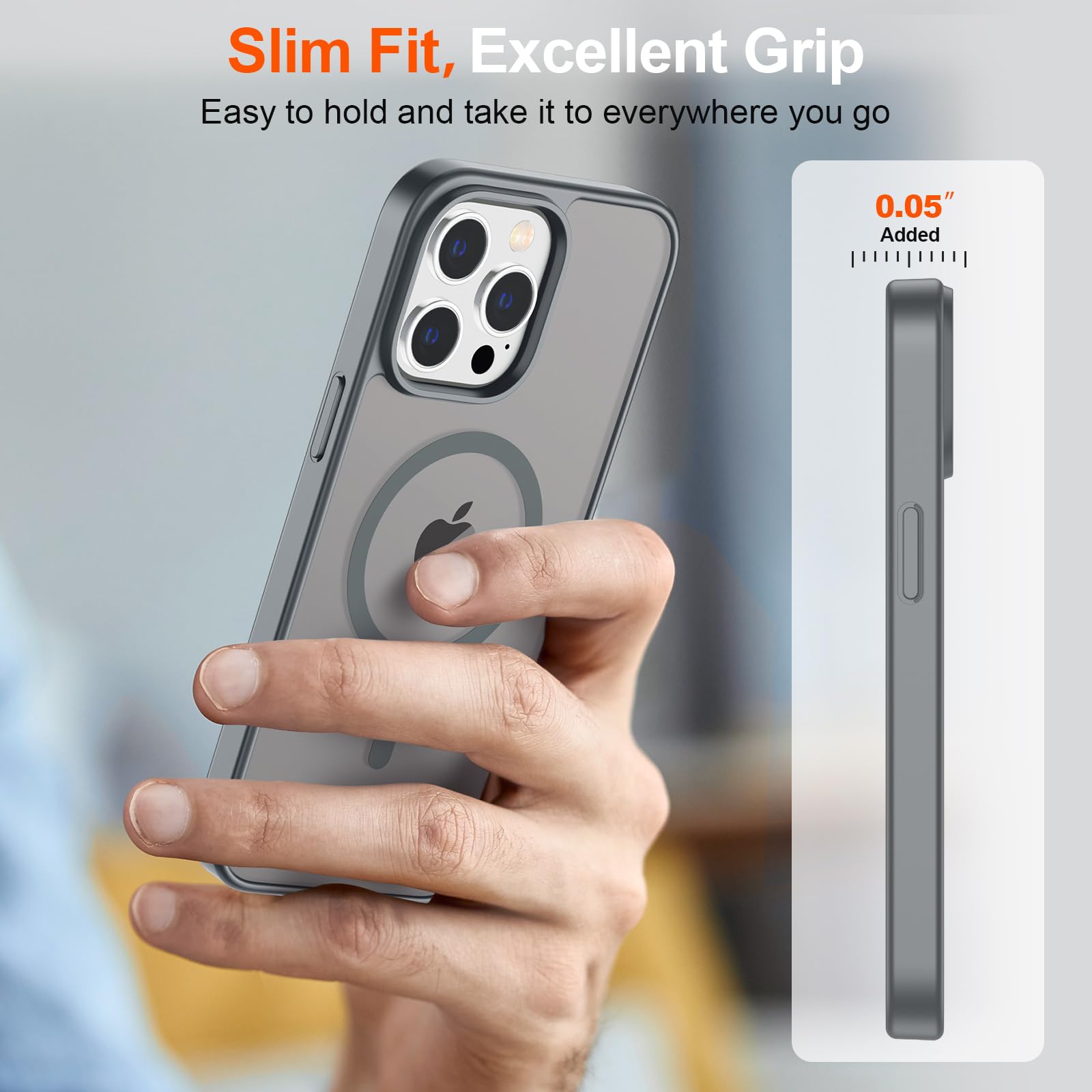 Foto 8 pulgar | Funda Magnética Supfine Para Iphone 15 Pro Max Gris - Venta Internacional.