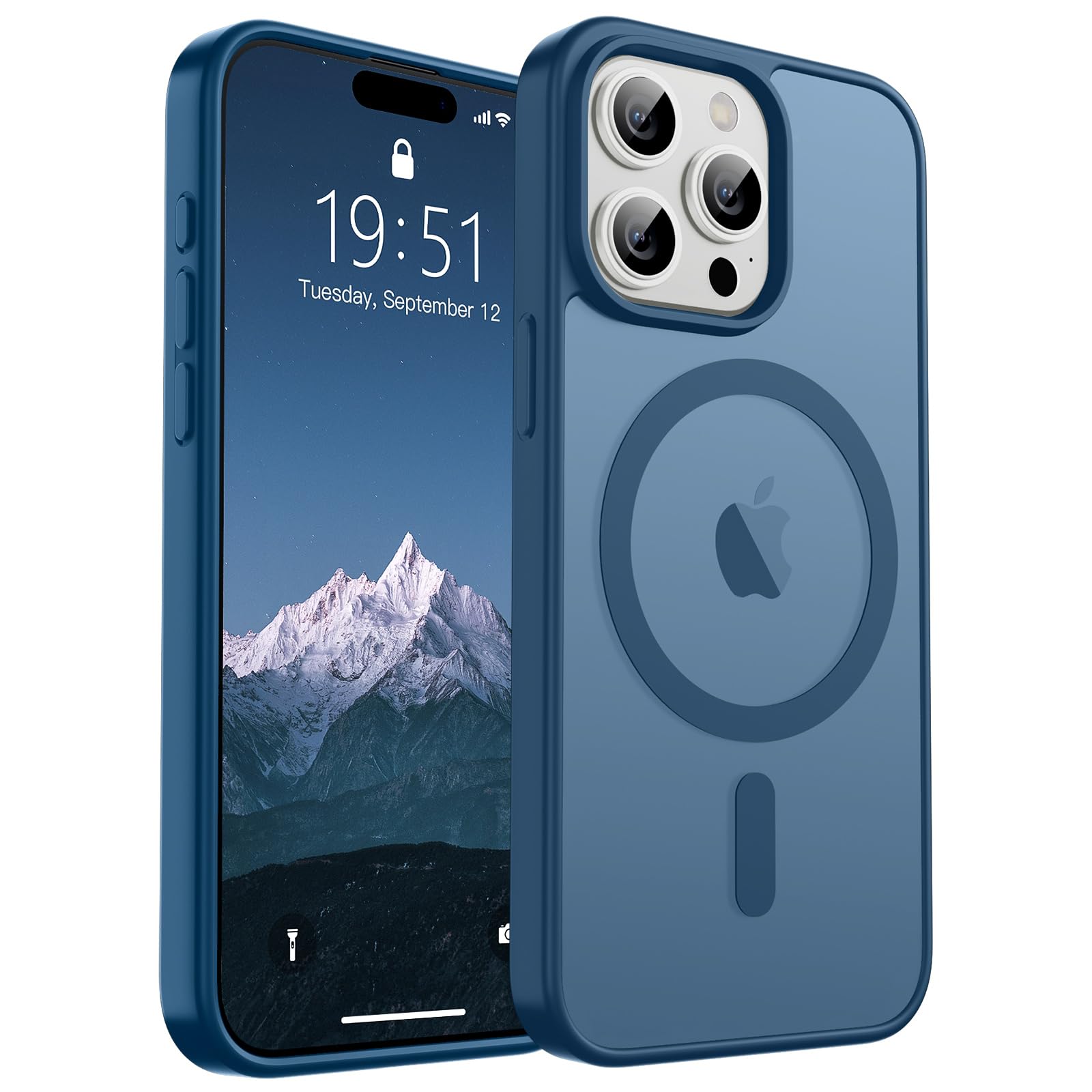 Foto 2 pulgar | Funda Magnética Supfine Para Iphone 15 Pro Deep Blue - Venta Internacional.