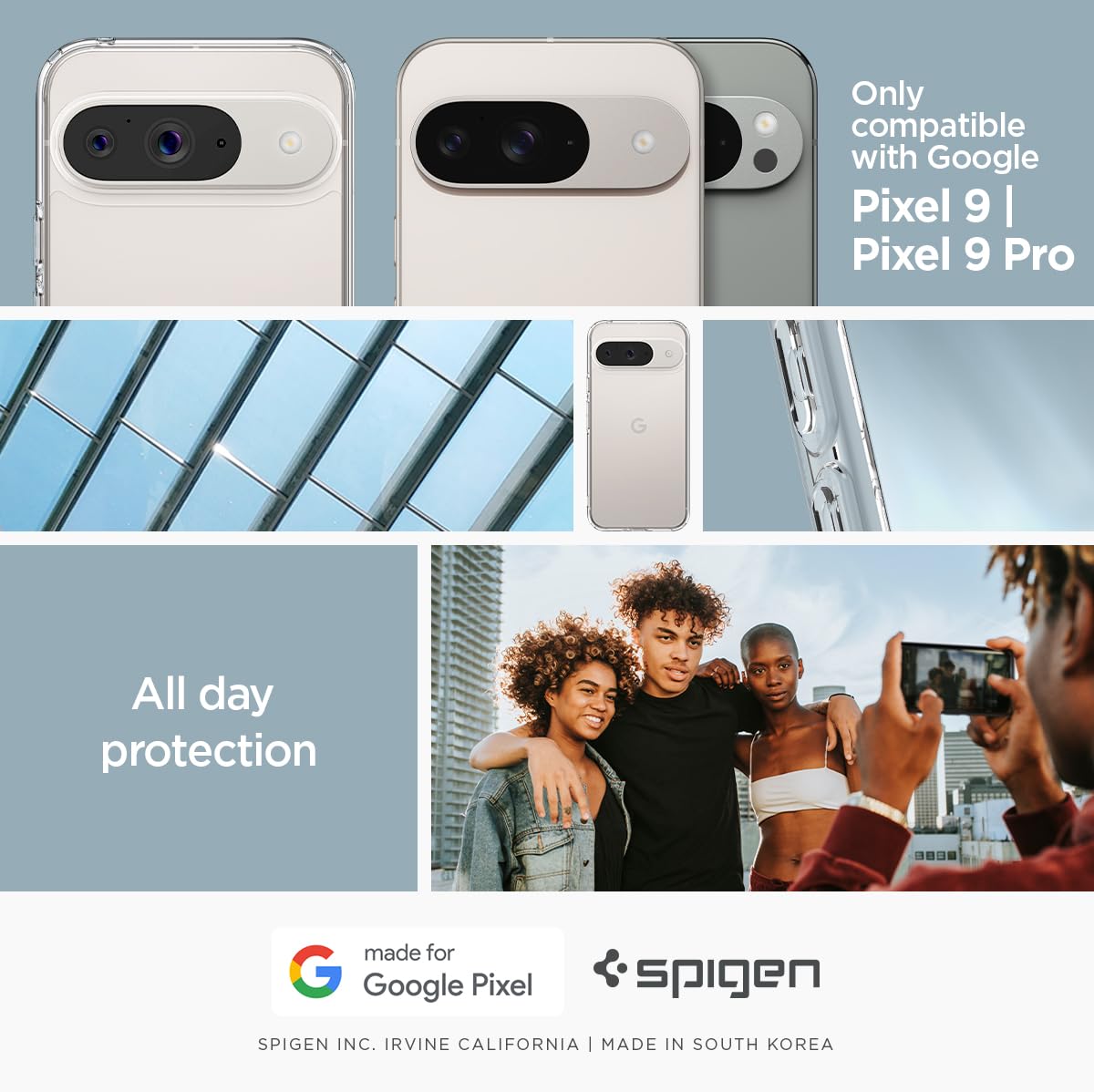 Foto 2 | Funda Spigen Ultra Hybrid Para Pixel 9/9 Pro (2024) - Venta Internacional.