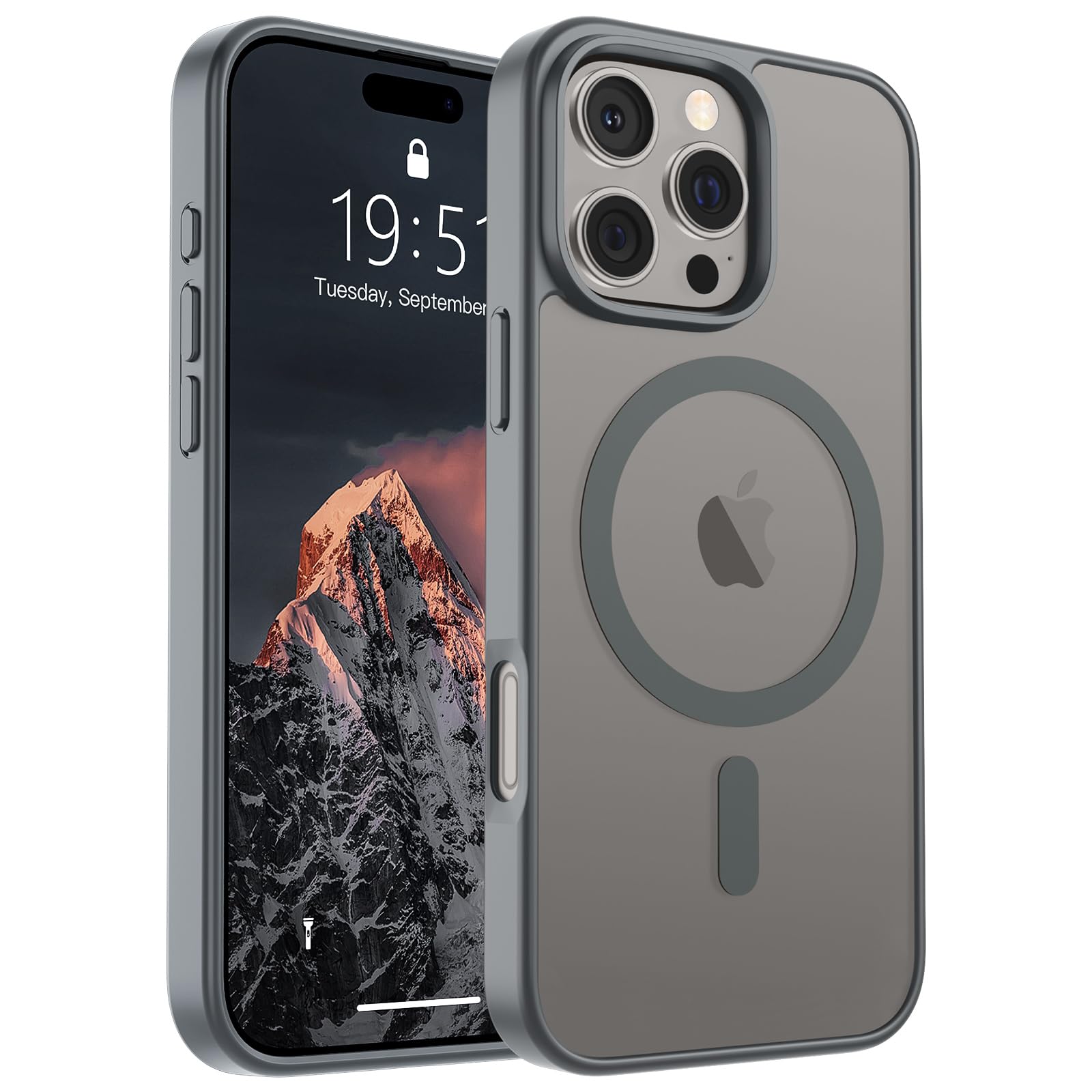 Foto 2 pulgar | Funda Magnética Supfine Para Iphone 16 Pro Max Gris - Venta Internacional.