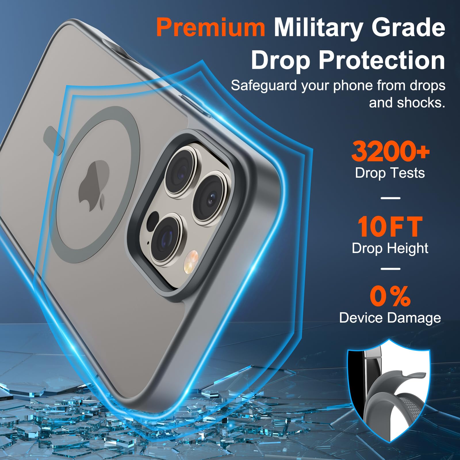 Foto 4 pulgar | Funda Magnética Supfine Para Iphone 16 Pro Max Gris - Venta Internacional.