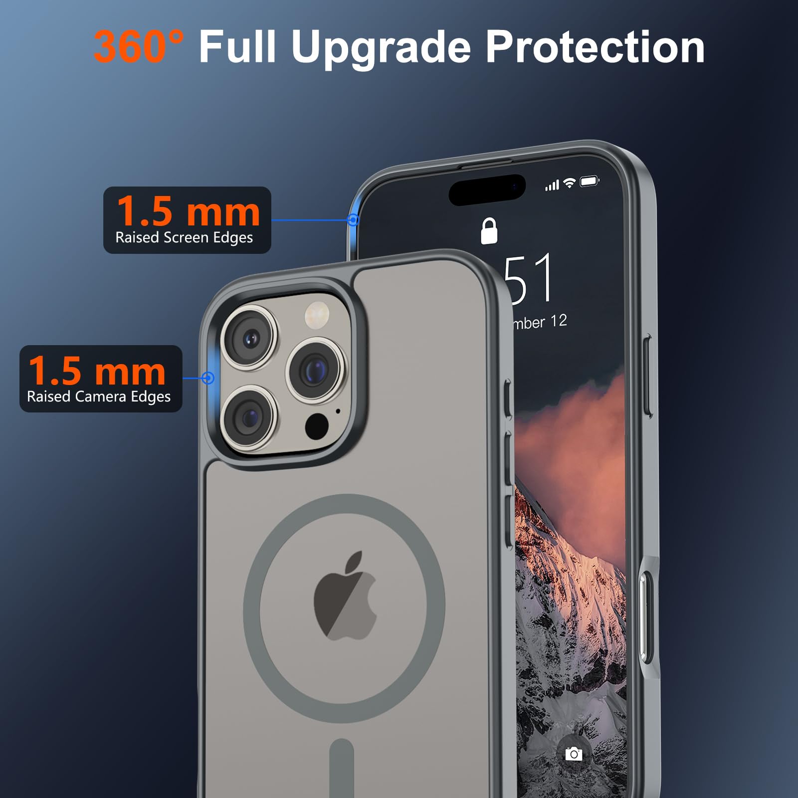 Foto 4 | Funda Magnética Supfine Para Iphone 16 Pro Max Gris - Venta Internacional.