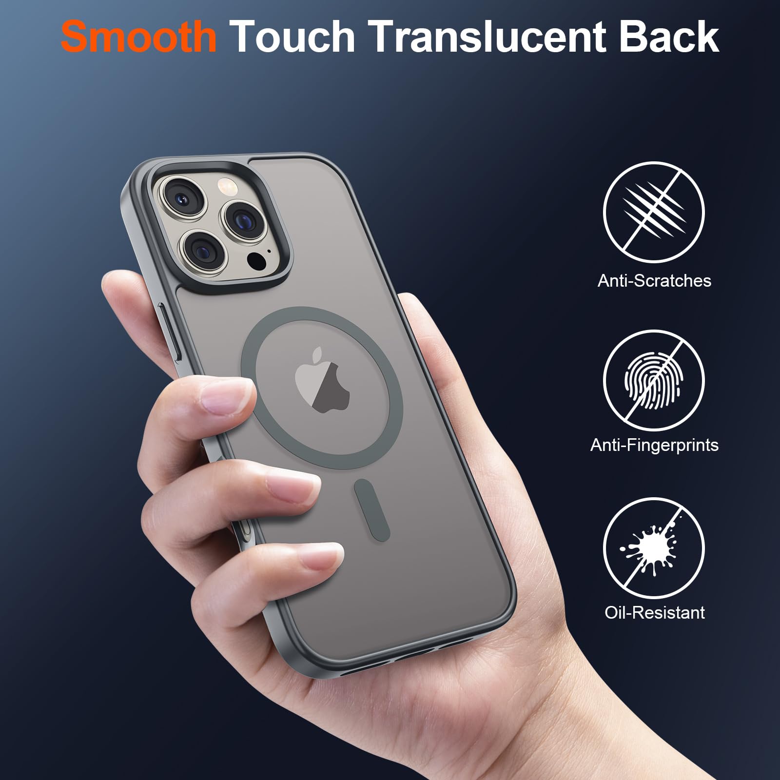 Foto 7 pulgar | Funda Magnética Supfine Para Iphone 16 Pro Max Gris - Venta Internacional.