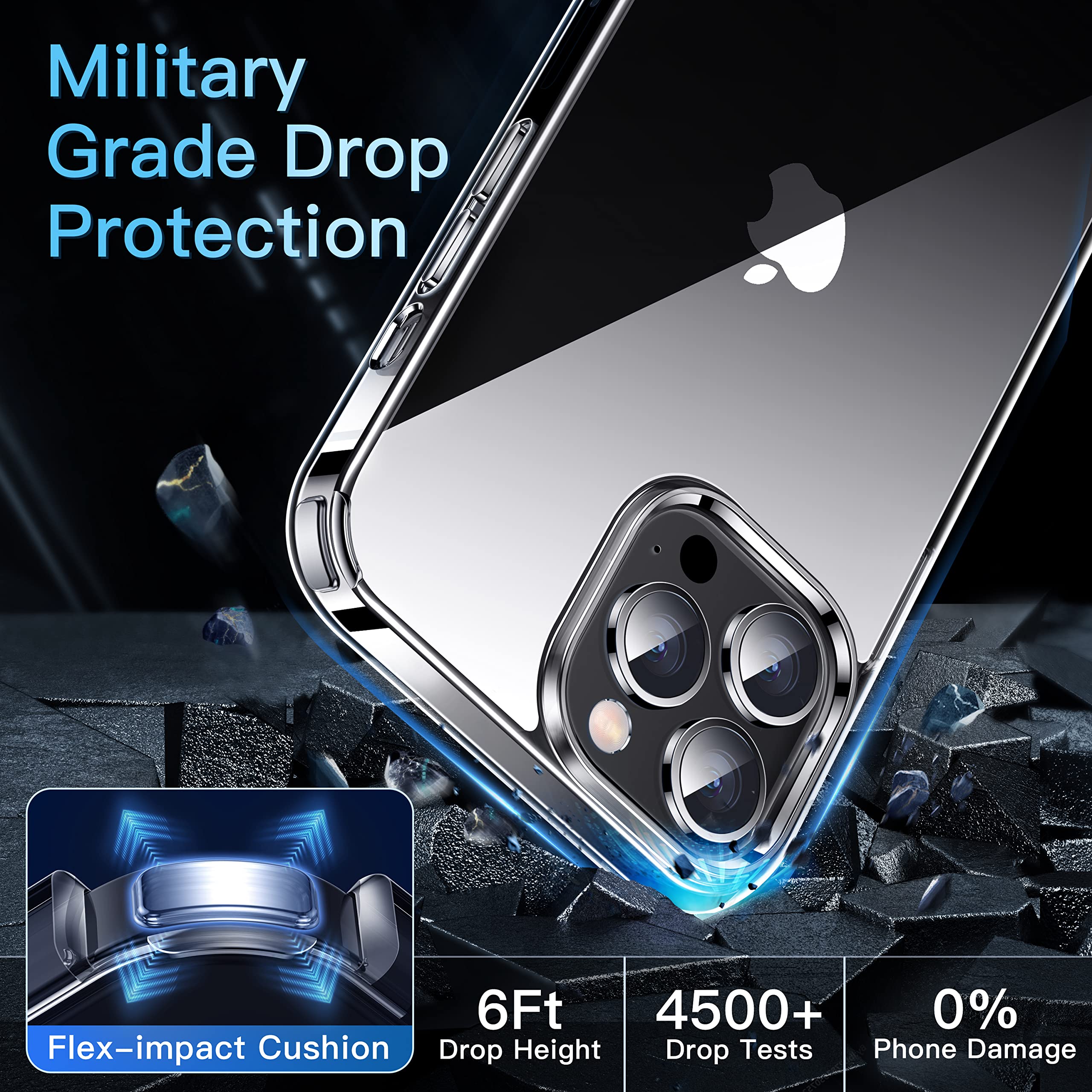 Foto 4 pulgar | Funda De Teléfono Casekoo Crystal Clear Para Iphone 13 Pro Max De 6.7 Pulgadas - Venta Internacional.
